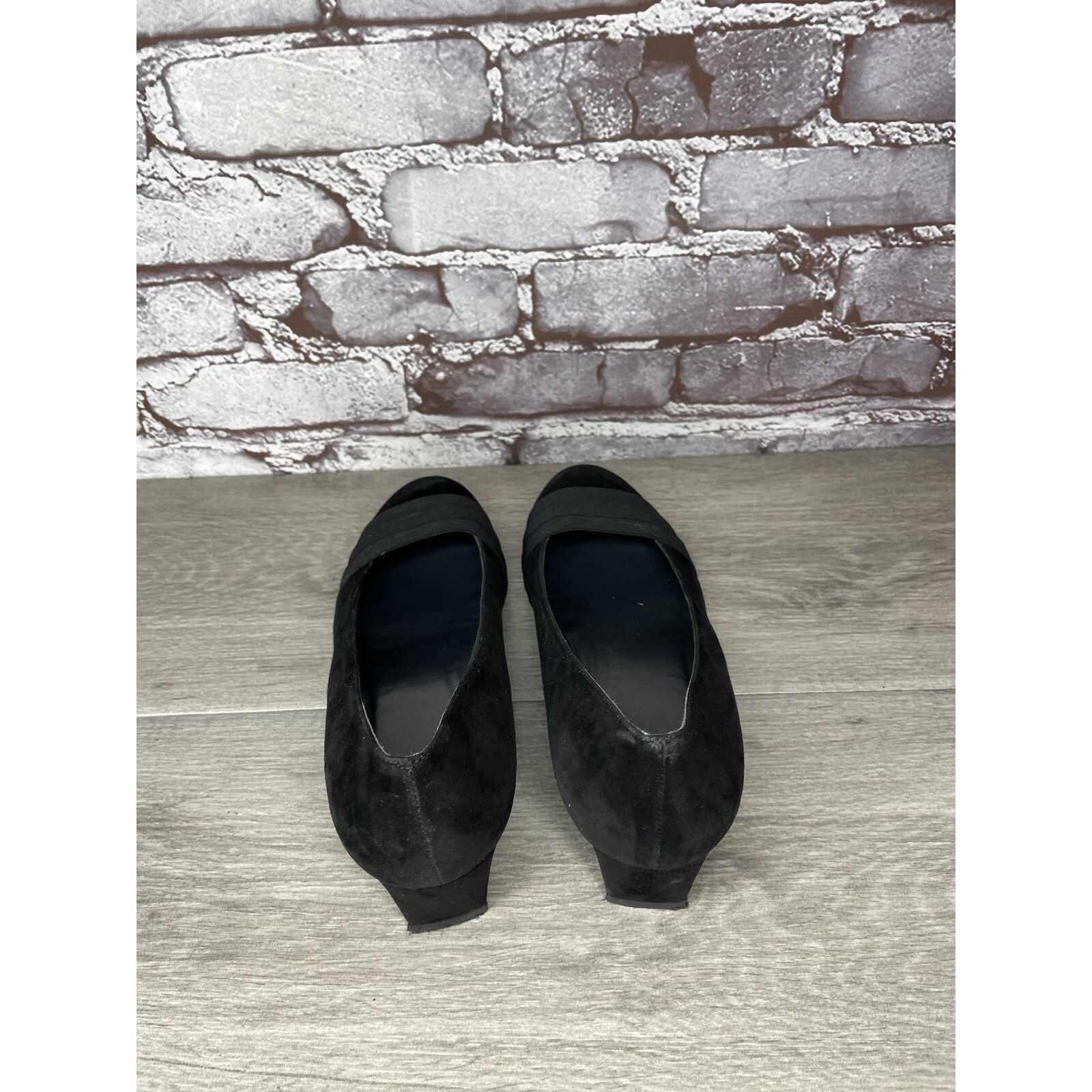 Stuart Weitzman Stuart Weitzman Black Suede Leather High Wedge Pumps Shoes W Size US 10 / IT 40 - 4 Thumbnail