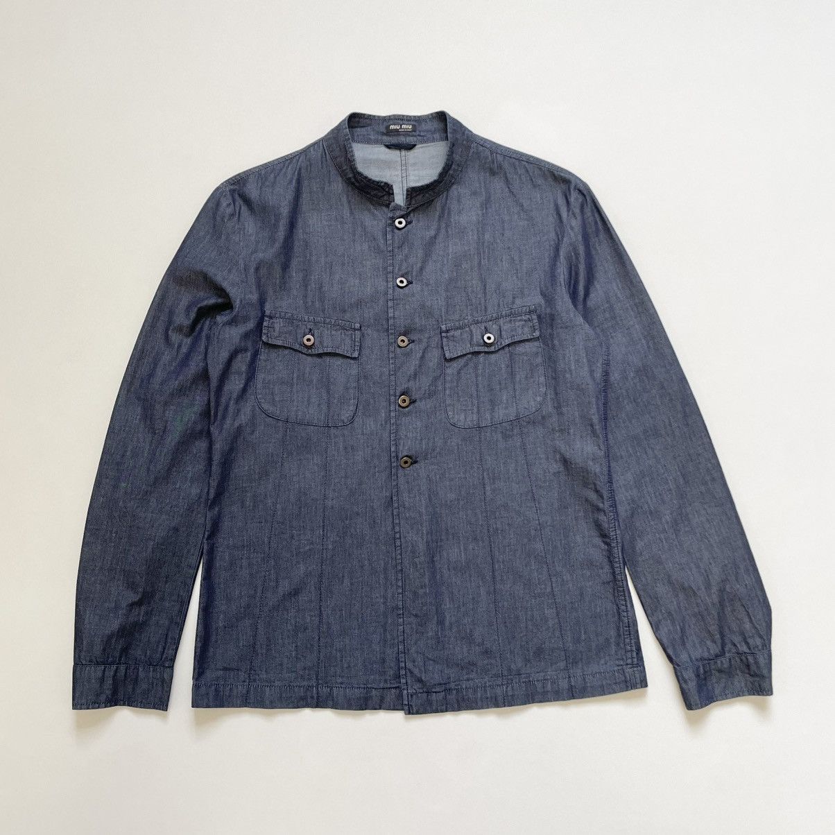 Miu Miu Mid 2000s Blue Denim ‘Western’ Over Shirt Size US M / EU 48-50 / 2 - 1 Thumbnail