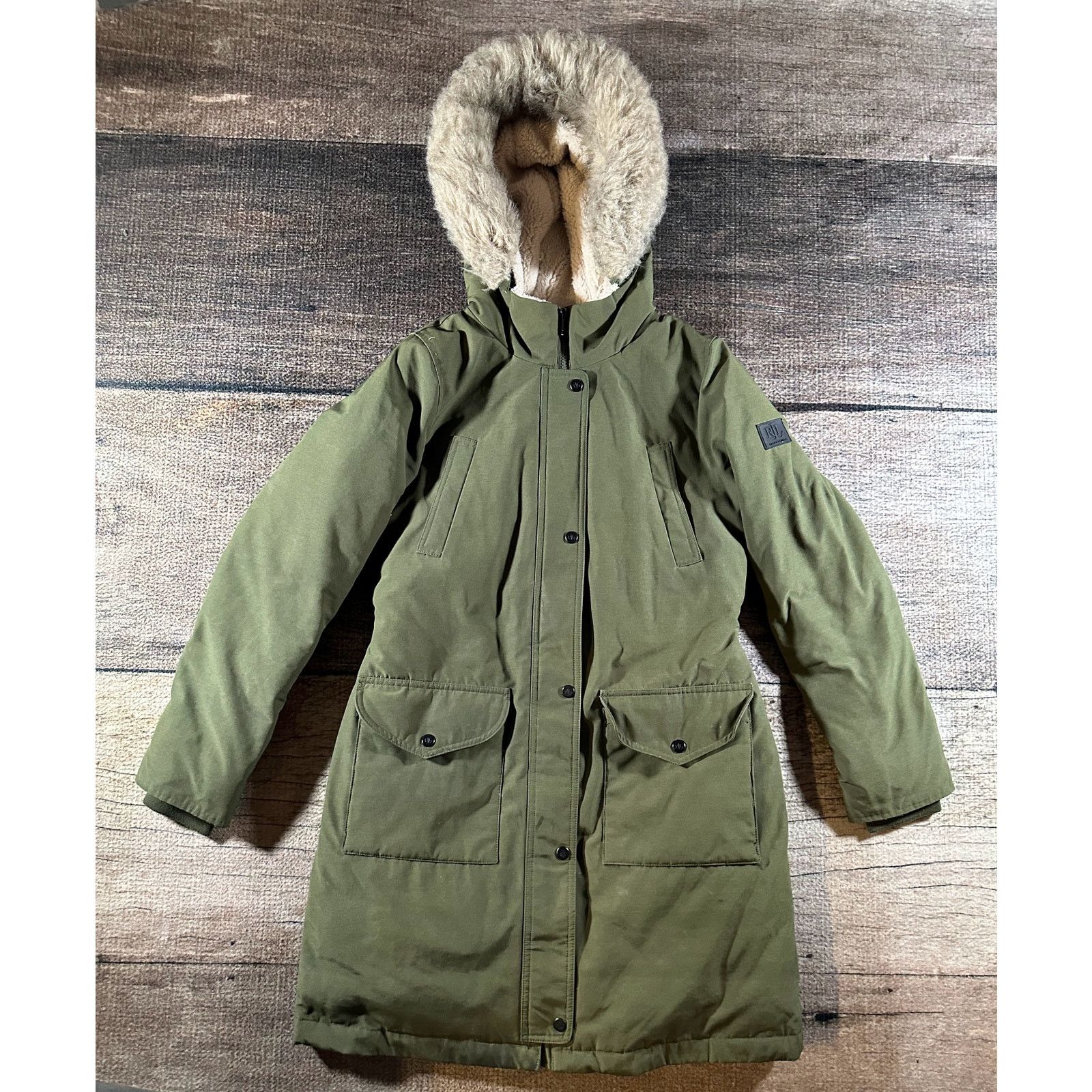 Lauren Ralph Lauren Lauren Ralph Lauren Womens Coat Down Jacket Faux Fur Parka Size S / US 4 / IT 40 - 1 Thumbnail