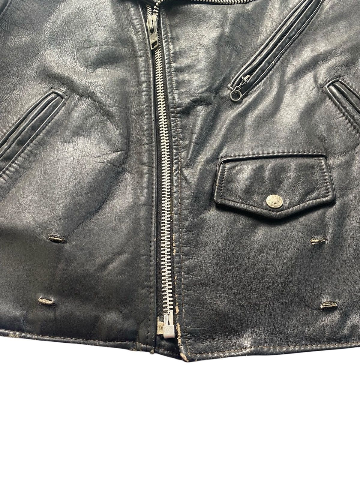 Schott Schott Perfecto Double Collar Punk Rocker Biker Jacket Size US S / EU 44-46 / 1 - 5 Thumbnail