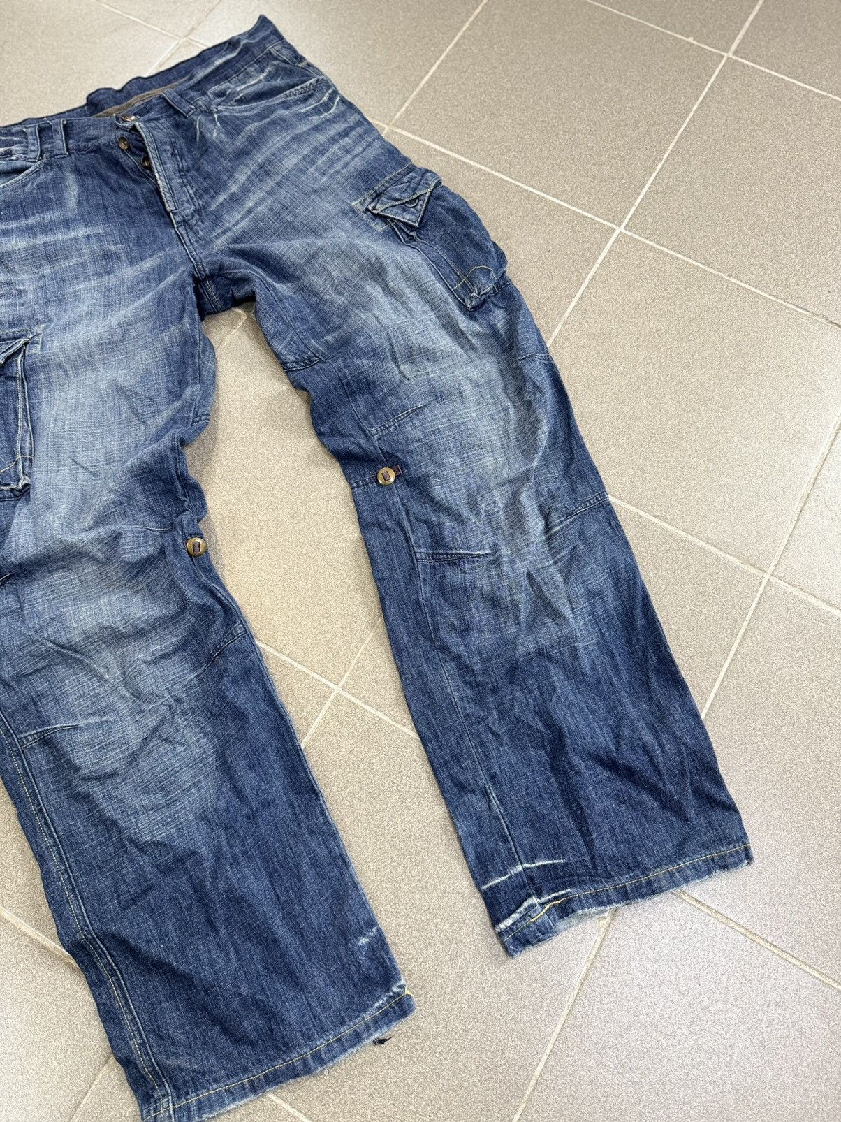 Hysteric Glamour × Japanese Brand Vintage Japan Cargo Destroyed Distressed Style Jeans Size US 34 / EU 50 - 3 Thumbnail