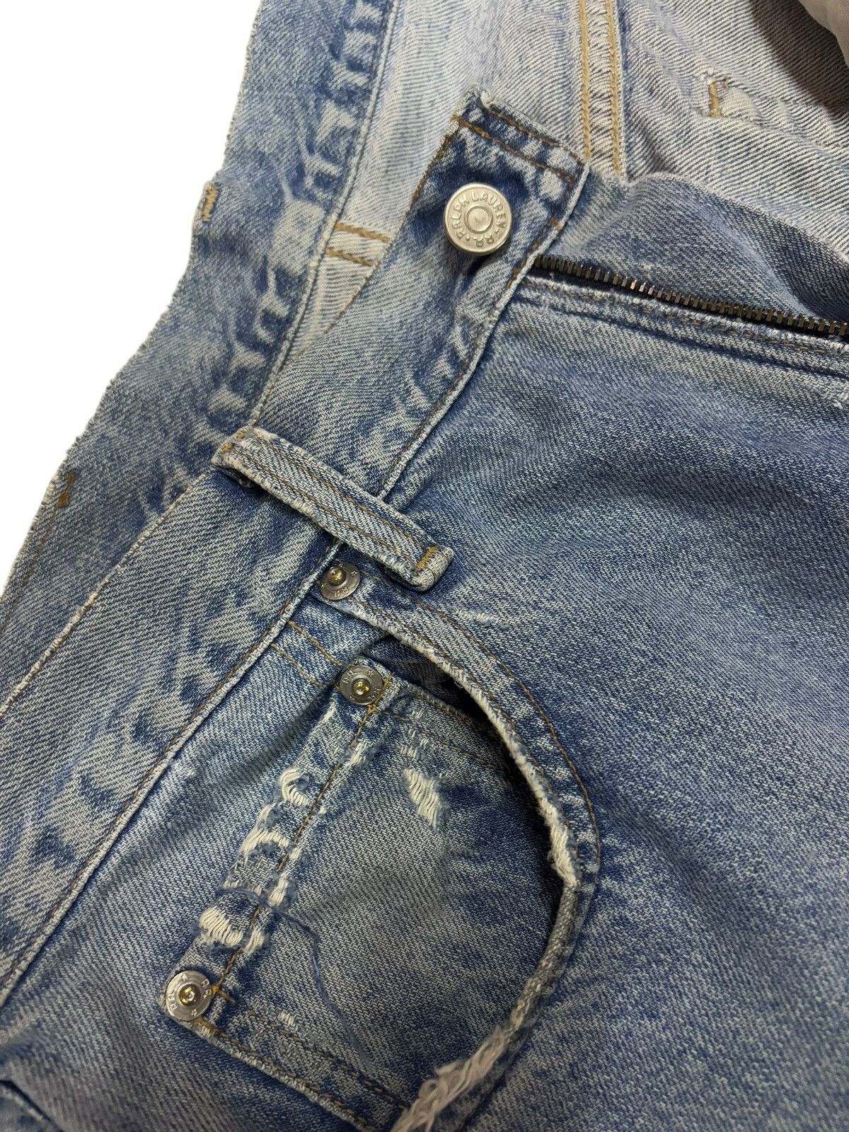 RRL Ralph Lauren × Ralph Lauren × Vintage 90s Vintage RRL Ralph Lauren Blue Washed Jeans Size US 33 - 6 Thumbnail