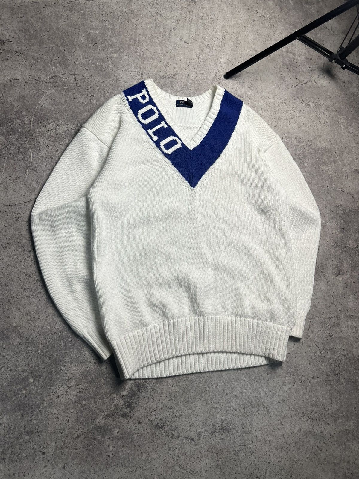 Polo Ralph Lauren Vintage 90s Preppy Knit V-neck Sweater Tennis Size S Size US S / EU 44-46 / 1 - 2 Thumbnail