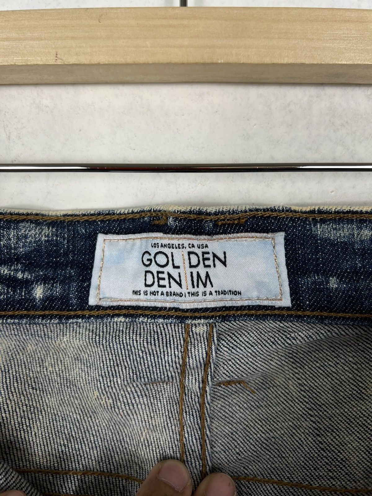 Golden Denim 🔥 GOLDEN DENIM DYED ACID WASH BIKER STRECH SLIM FITS Size US 36 / EU 52 - 13 Thumbnail