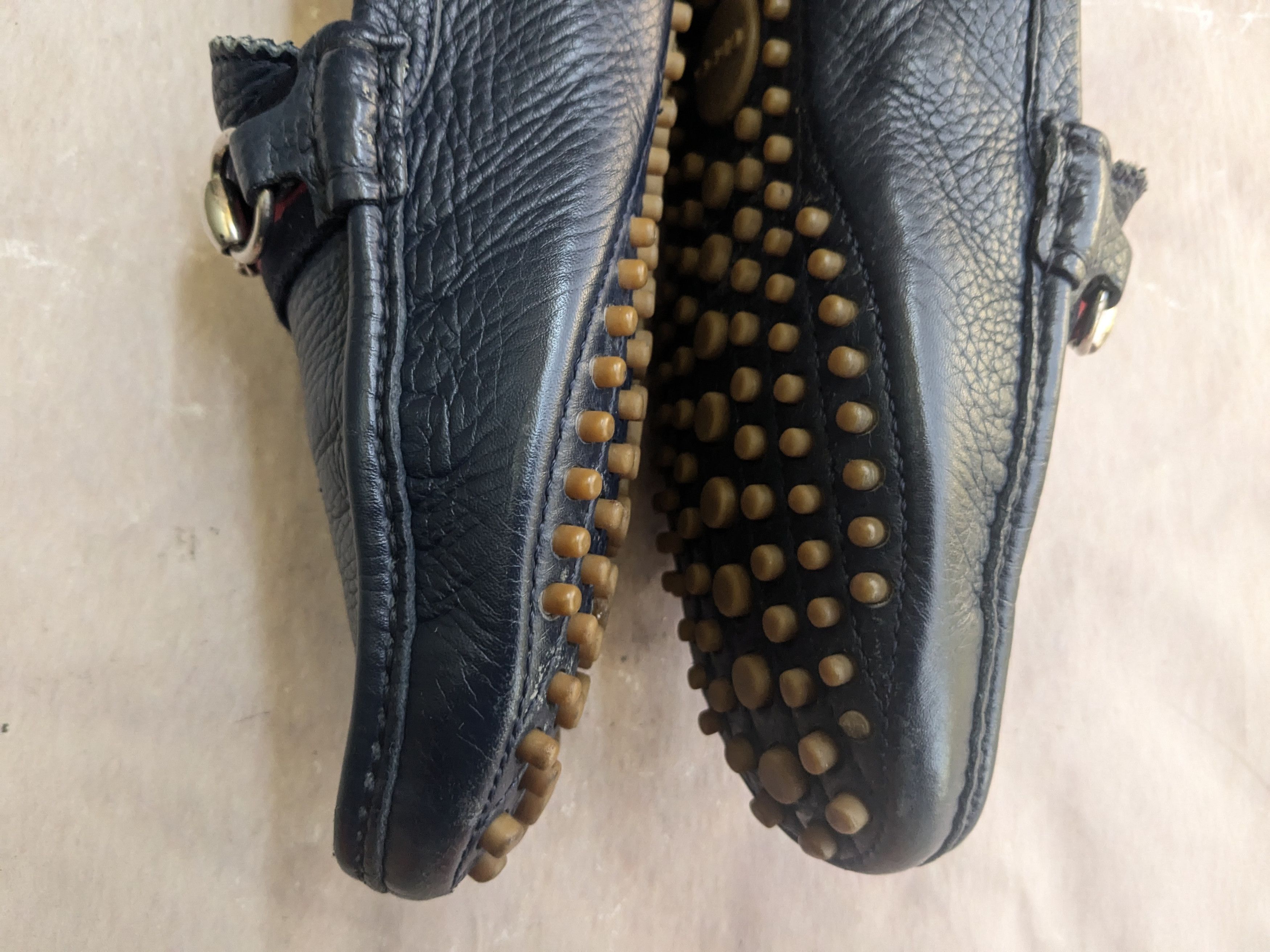 Gucci × Tom Ford Gucci Horsebit Driving Loafers Navy Blue Leather 7 Snaffle Size US 7 / EU 40 - 9 Thumbnail