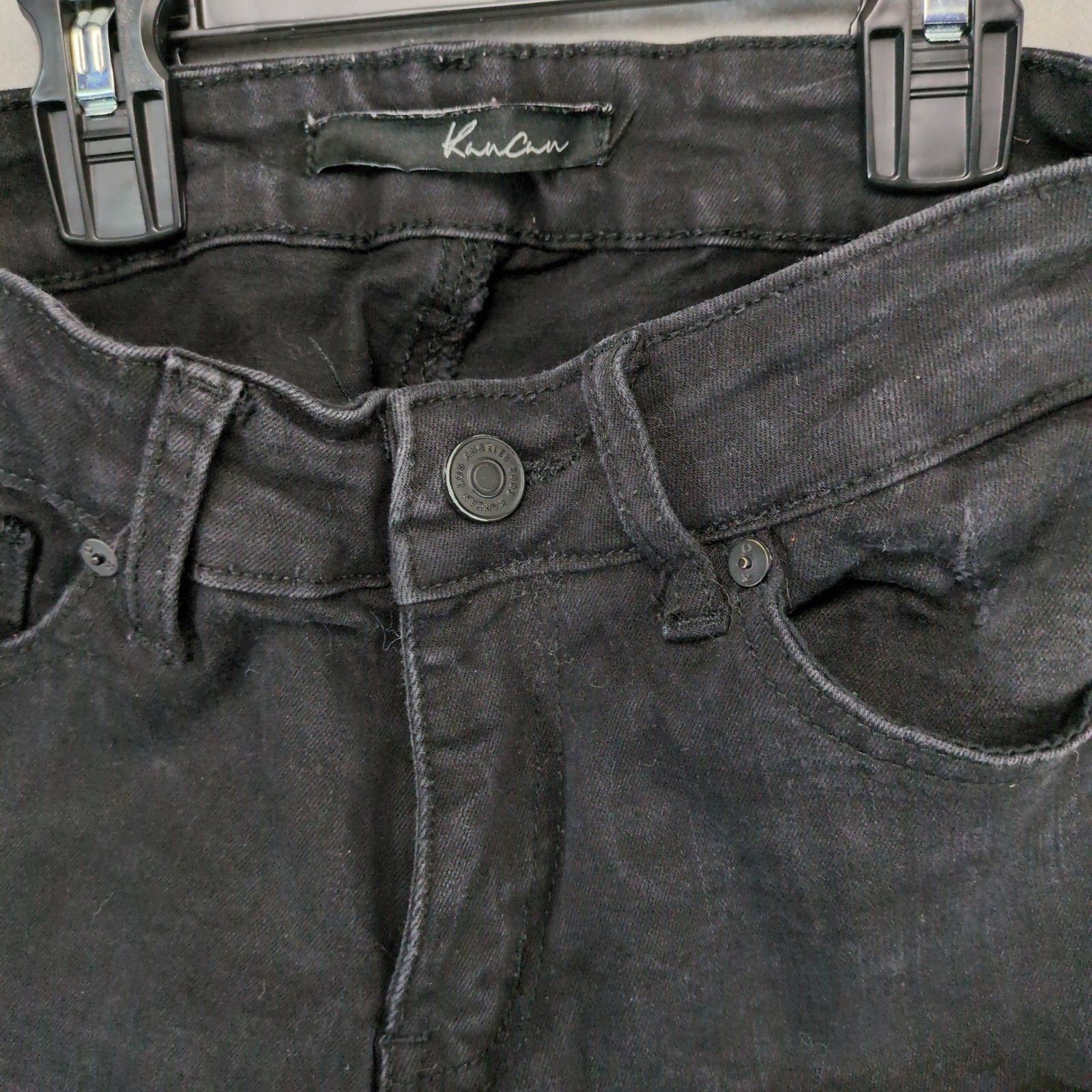 Other Kancan June Ankle Skinny Black Jeans, Distressed, Size 5/26 Size 26" / US 2 / IT 38 - 2 Thumbnail