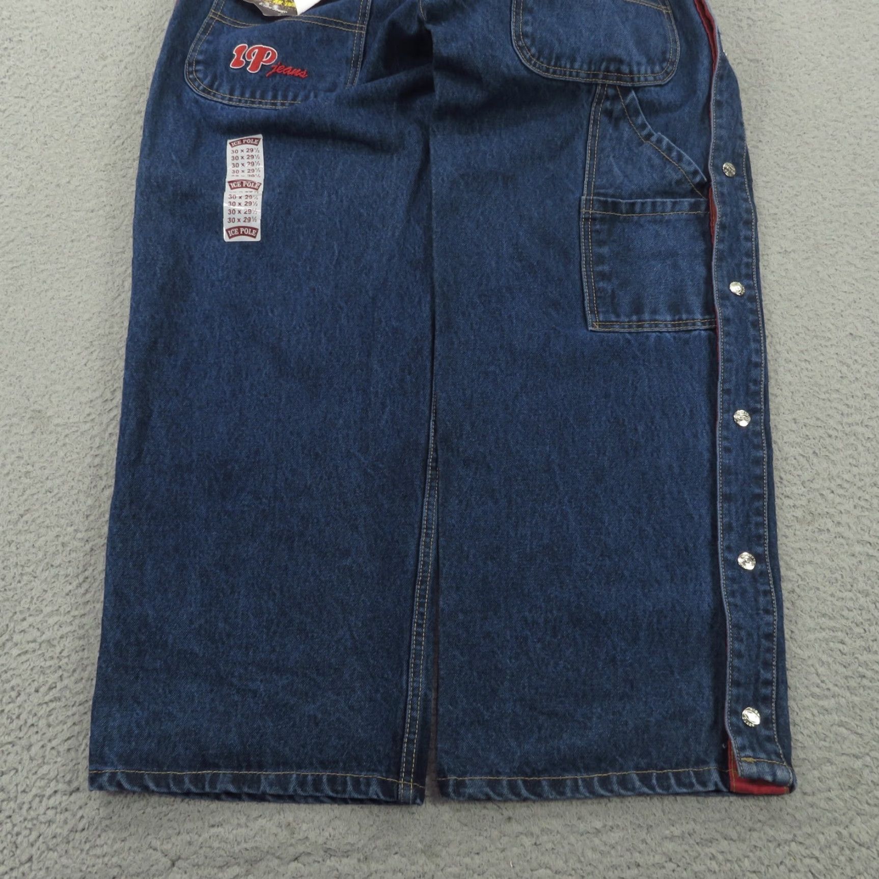 Vintage VINTAGE Ice Pole Baggy Jeans Men 30x30 Y2K Skater Grunge Streetwear Embroidered Wide-Leg 5-Pocket Design Blue Denim Cotton Jeans Mens Size US 30 / EU 46 - 3 Thumbnail