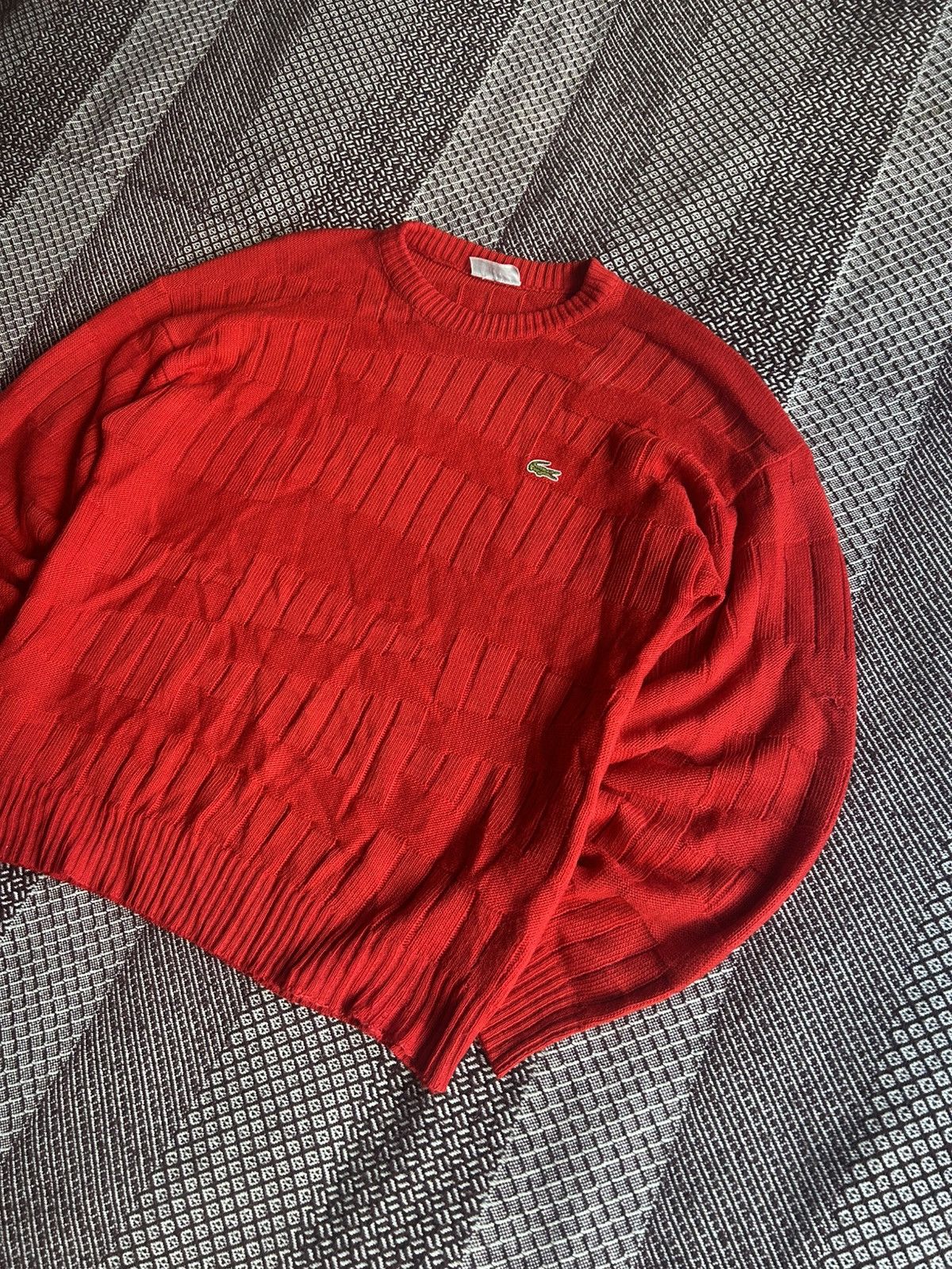 Lacoste Vintage Lacoste Chemise Sweater Unisex Red Size 5 Streetwear Size US L / EU 52-54 / 3 - 2 Thumbnail