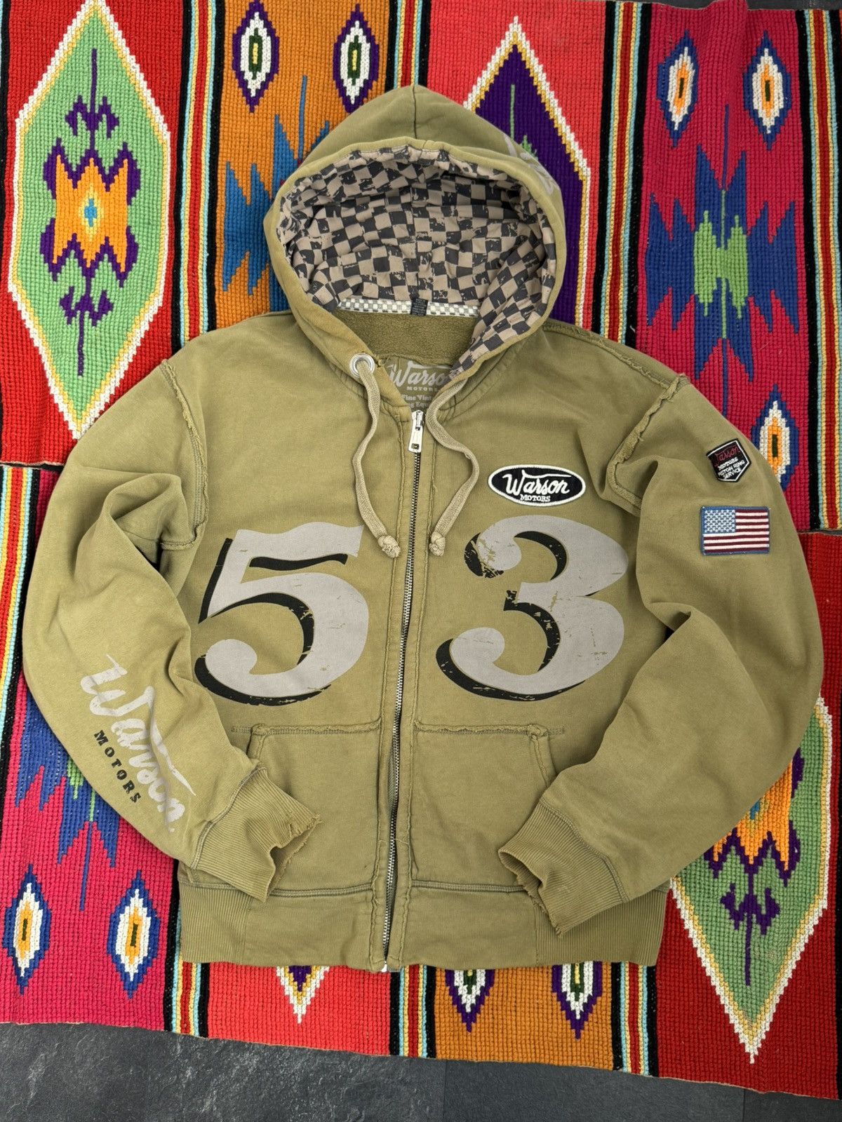Vintage Vintage Carbon Hoodie by Warson Motors (Ferarri nascar) Size US M / EU 48-50 / 2 - 1 Thumbnail