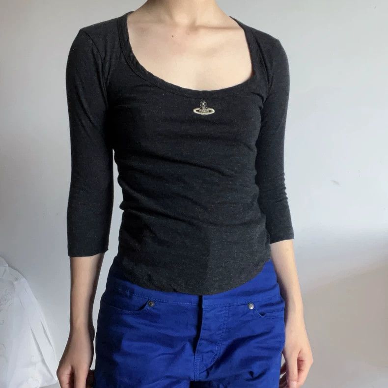 Vivienne Westwood Vivienne Westwood Golden Orb embroidered round neck mid-sl Size S / US 4 / IT 40 - 1 Thumbnail