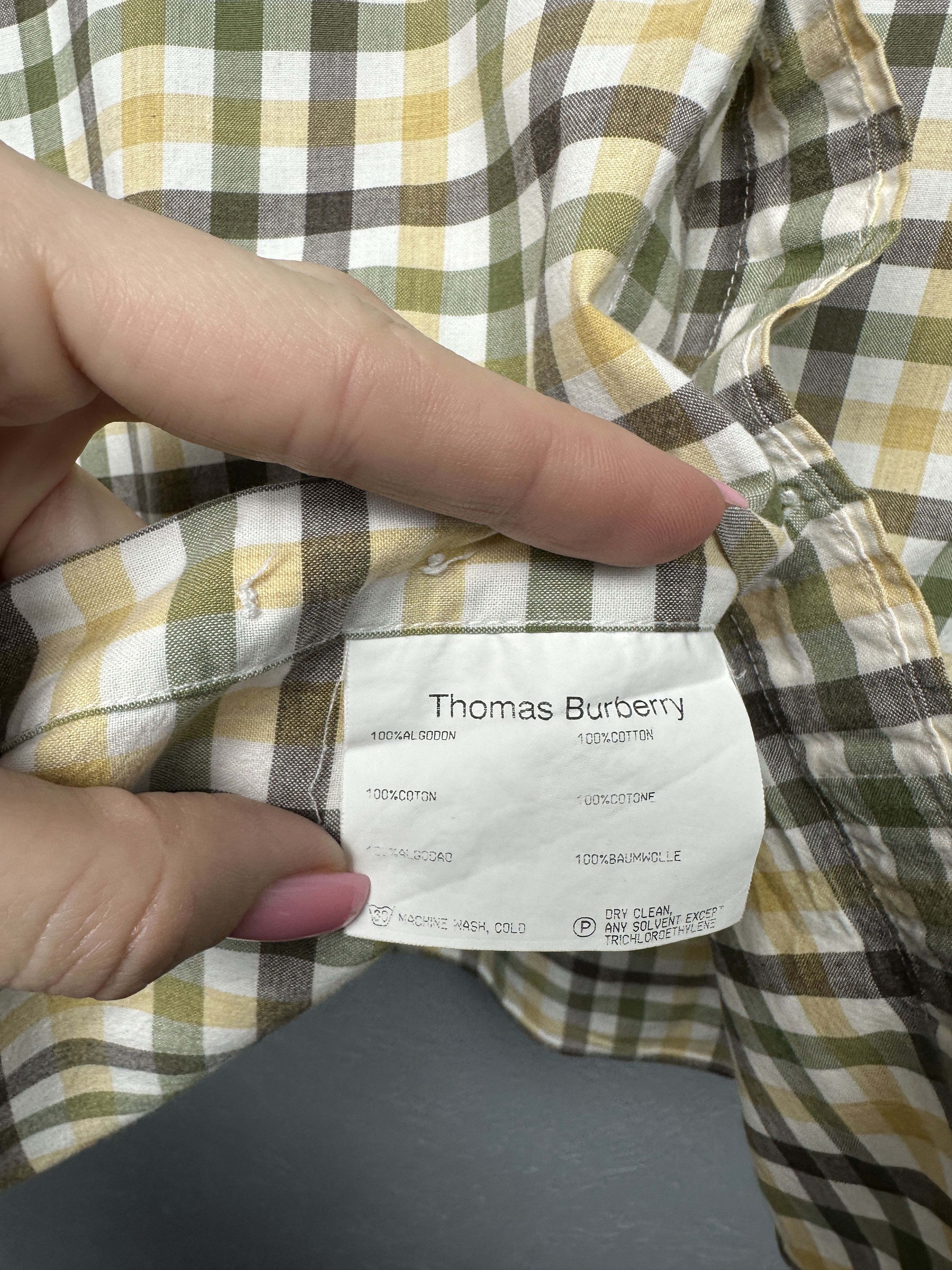 Burberry Thomas Burberry Long Sleeve Check Shirt Size US L / EU 52-54 / 3 - 5 Thumbnail