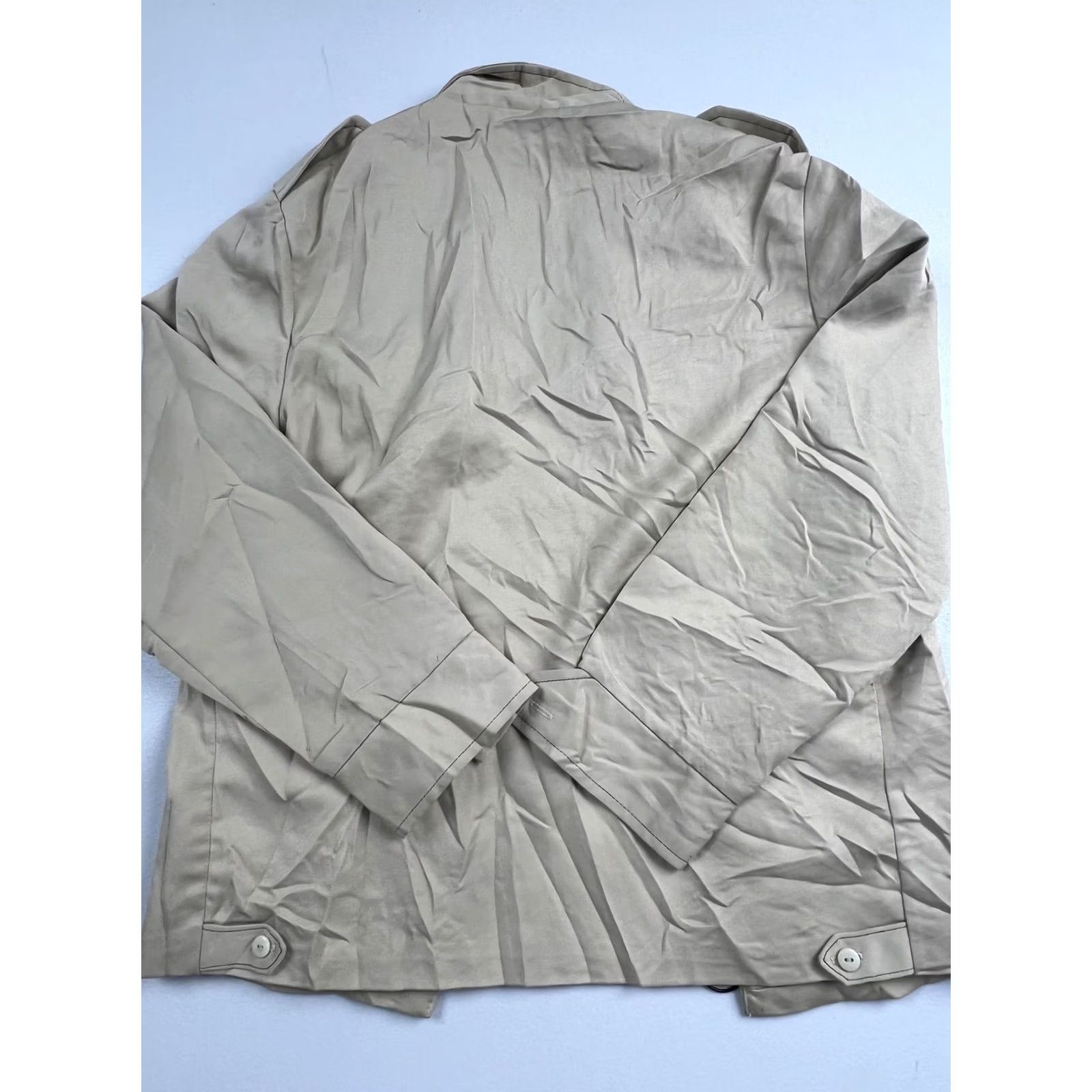 Vintage VINTAGE Cooper Jacket Mens 40 Beige Cotton Windbreaker Zip Pockets Lined Short Size US 40 / EU 56 - 2 Thumbnail
