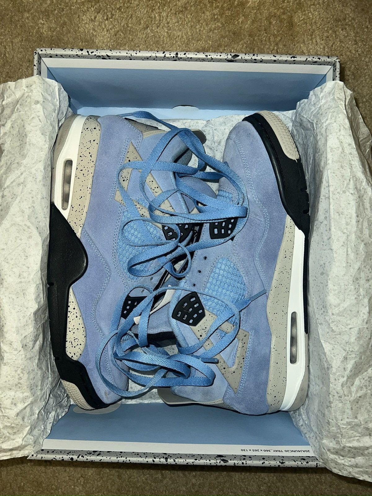 Jordan Brand AIR JORDAN 4 RETRO “UNIVERSITY BLUE” Size US 13 / EU 46 - 9 Thumbnail