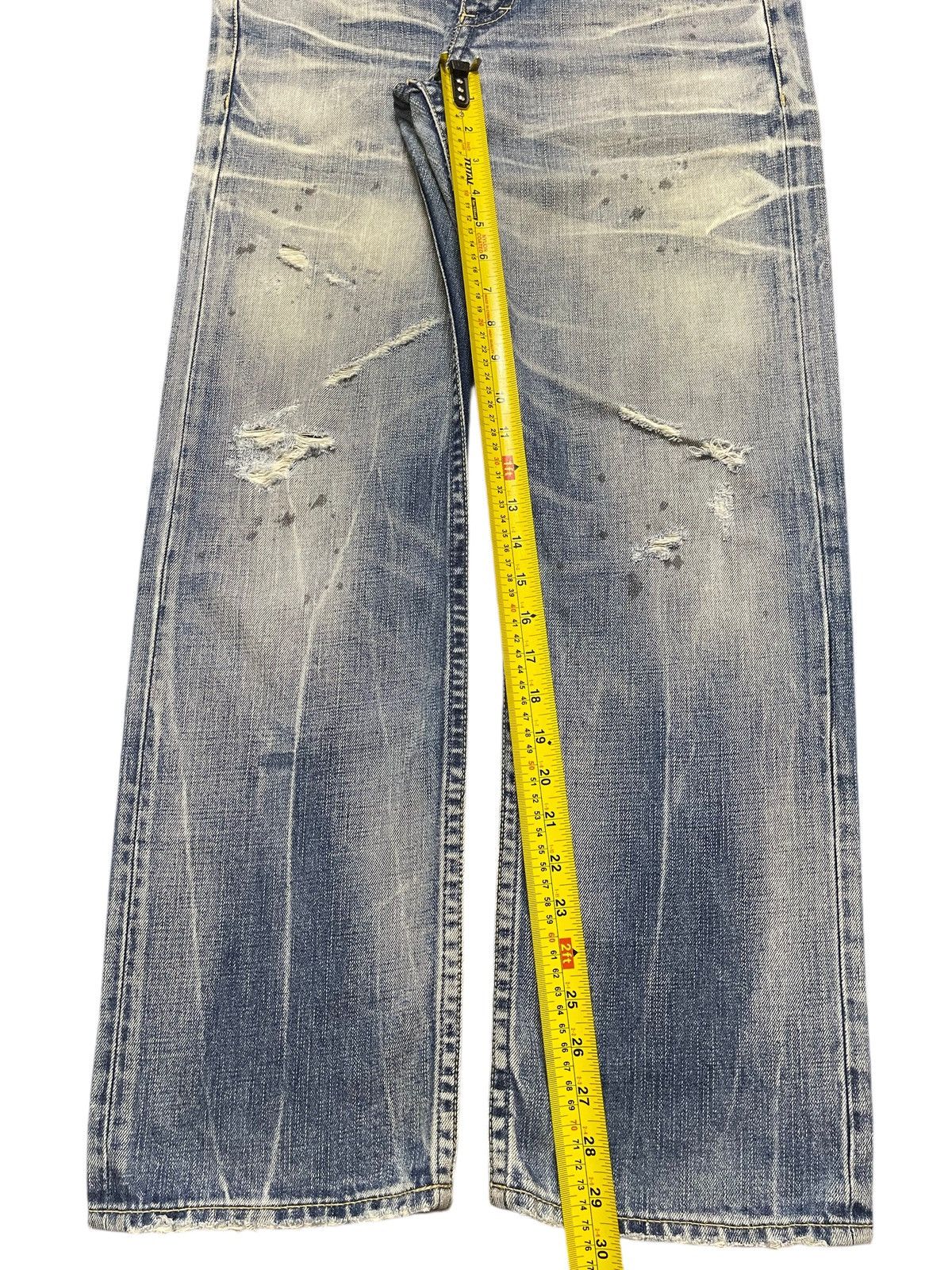 14th Addiction Vintage Japanese Brand Blue Faded Wash Distress Loose Jeans Size US 32 / EU 48 - 14 Thumbnail