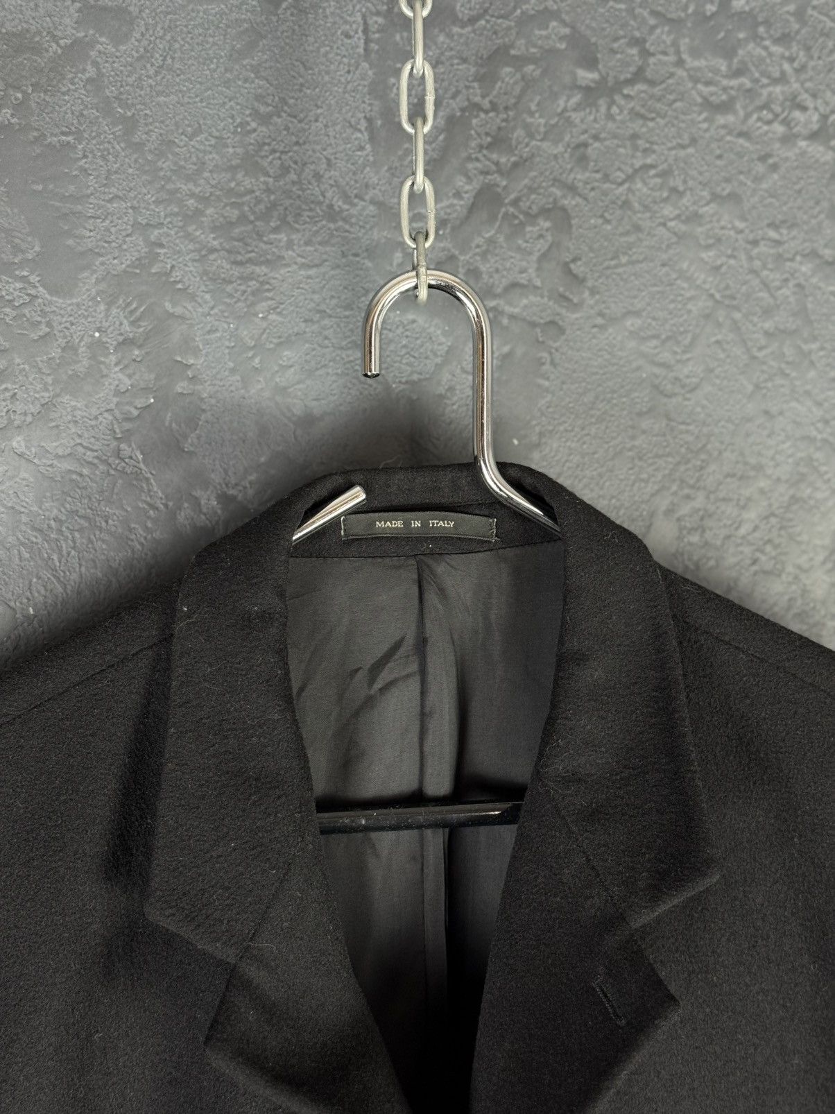 Emporio Armani 90s Vintage Mens EMPORIO ARMANI Black Coat Blazer Wool Italy Size US M / EU 48-50 / 2 - 8 Thumbnail