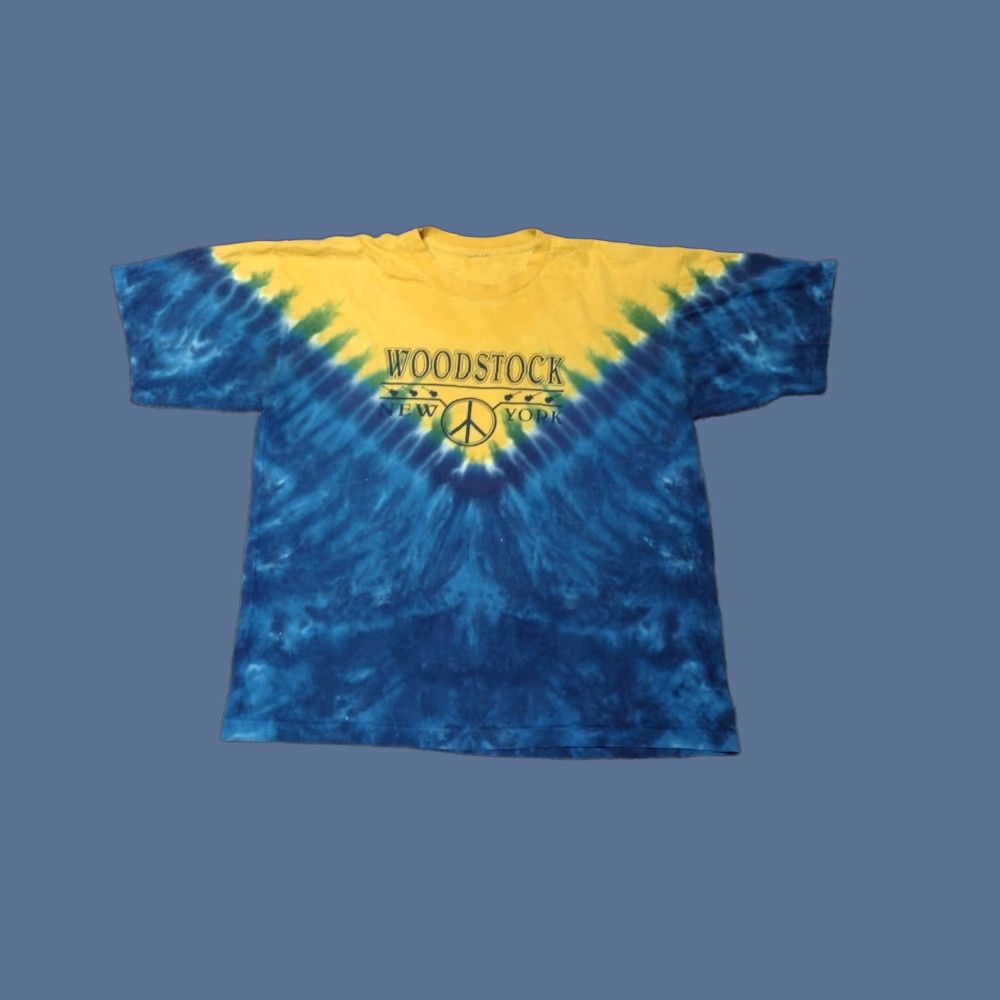 Vintage VINTAGE Woodstock Shirt 2XL Tie Dye Cotton Men Short Sleeve Round Neck Logo 90s Hip Hop Music Rock Fruit Of The Loom Vintage Size US XXL / EU 58 / 5 - 1 Thumbnail