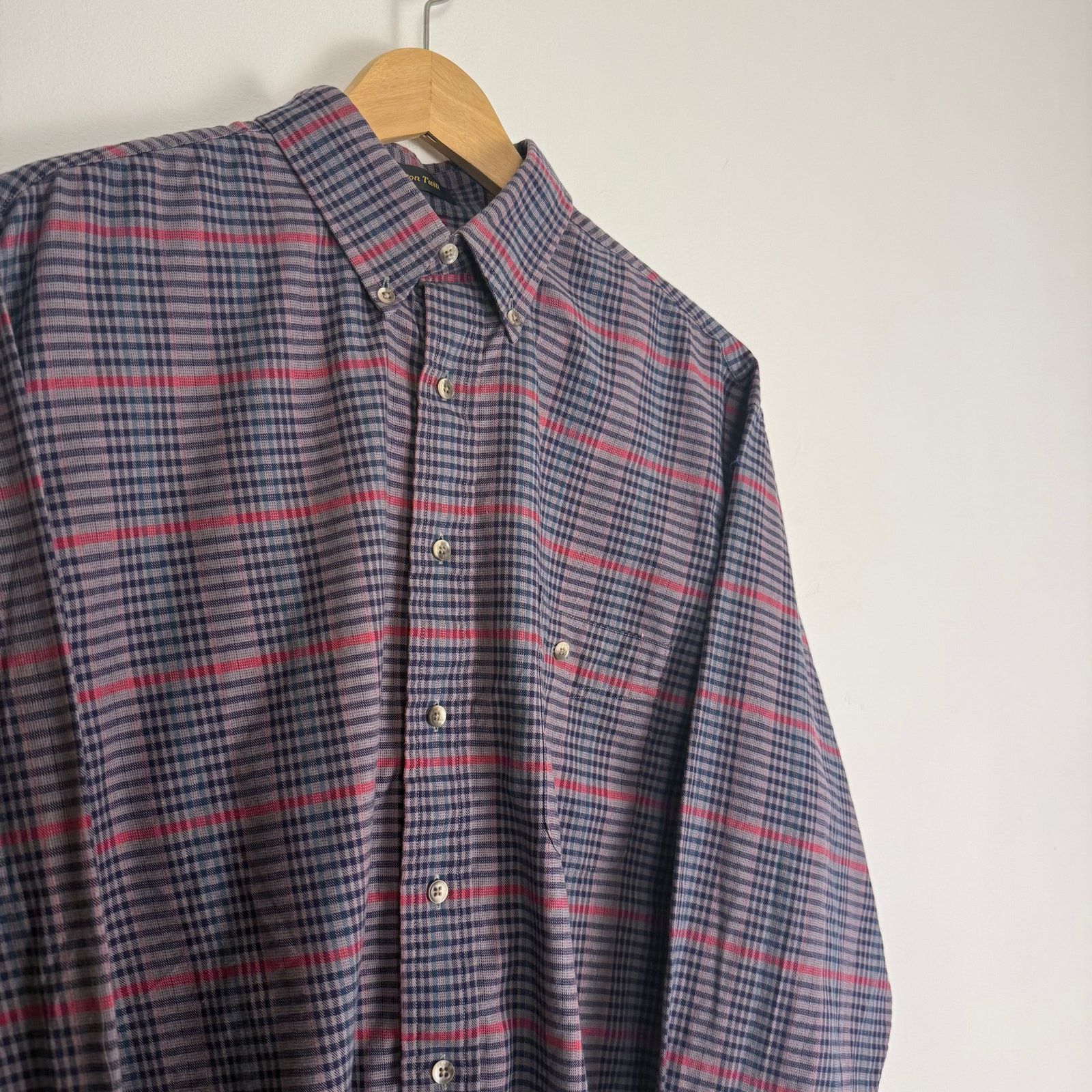 Vintage 90s Eddie Bauer Plaid Twill Button Down Shirt Gorp display picture 1