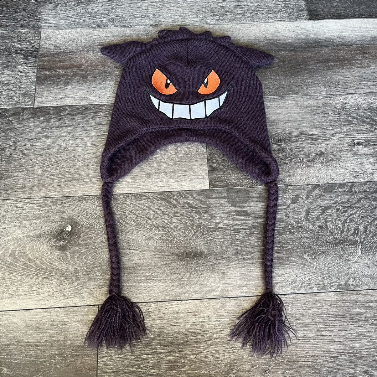 Pokemon Vintage Style Pokemon Gengar String Skull Beanie Hat Cap Size ONE SIZE - 1 Thumbnail
