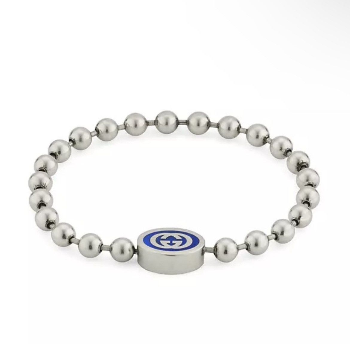 Adidas × Gucci Gucci Interlocking G Boule Chain Bracelet size 17 Ag925 Size ONE SIZE - 1 Thumbnail