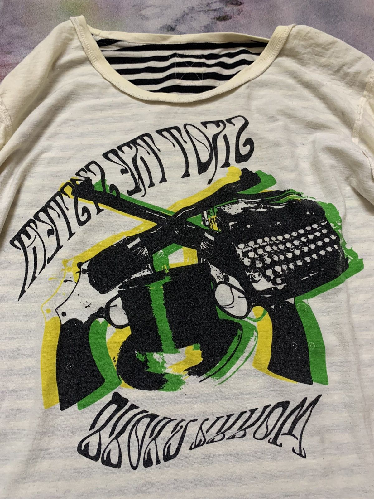 Hysteric Glamour × Japanese Brand × Tornado Mart Japanese Brand Guns Typewriter Tee Size US S / EU 44-46 / 1 - 6 Thumbnail