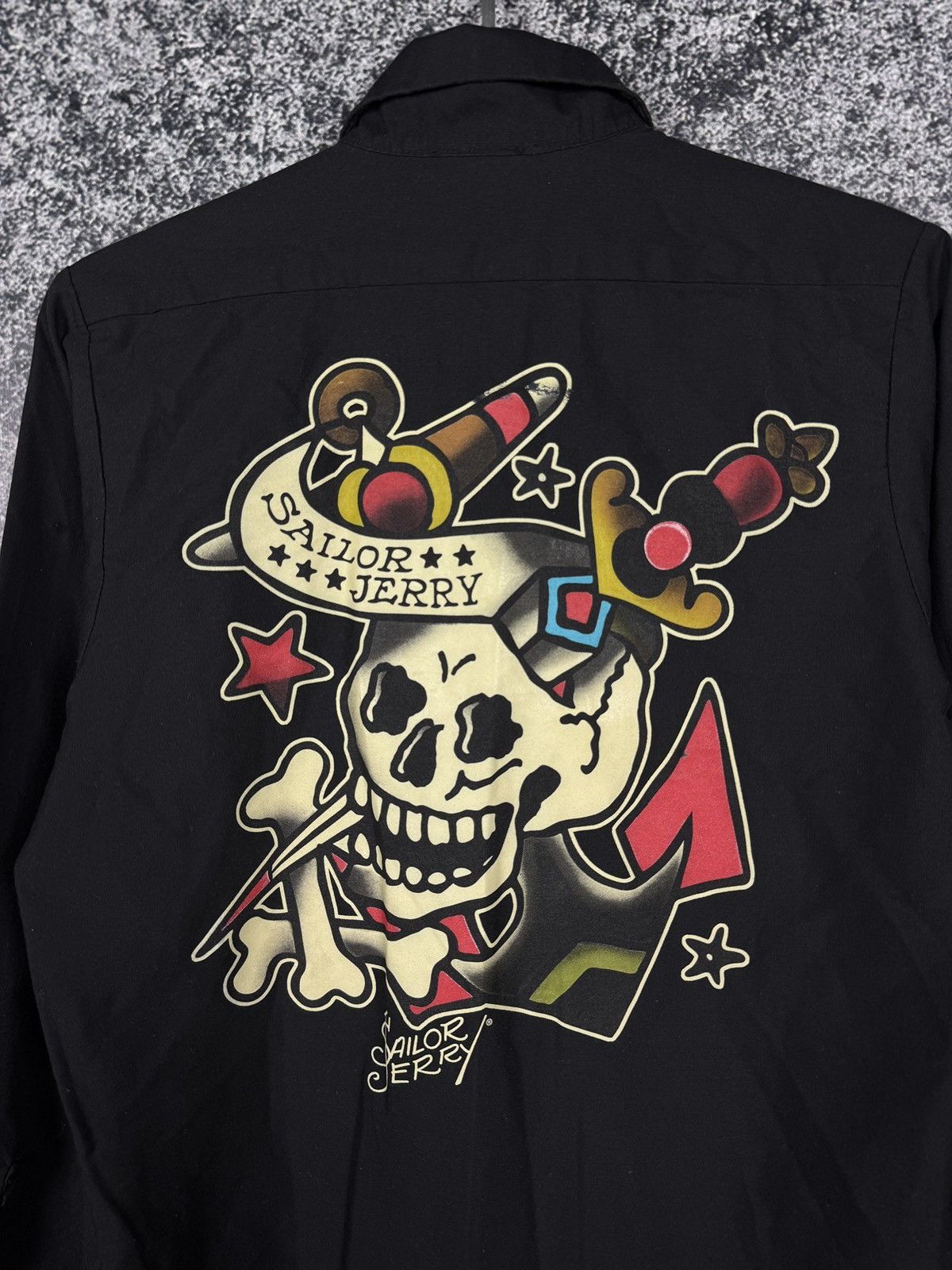 Vintage Sailor Jerry Long Sleeve Shirt Tattoo Y2K Ed Hardy Style Size US S / EU 44-46 / 1 - 11 Thumbnail