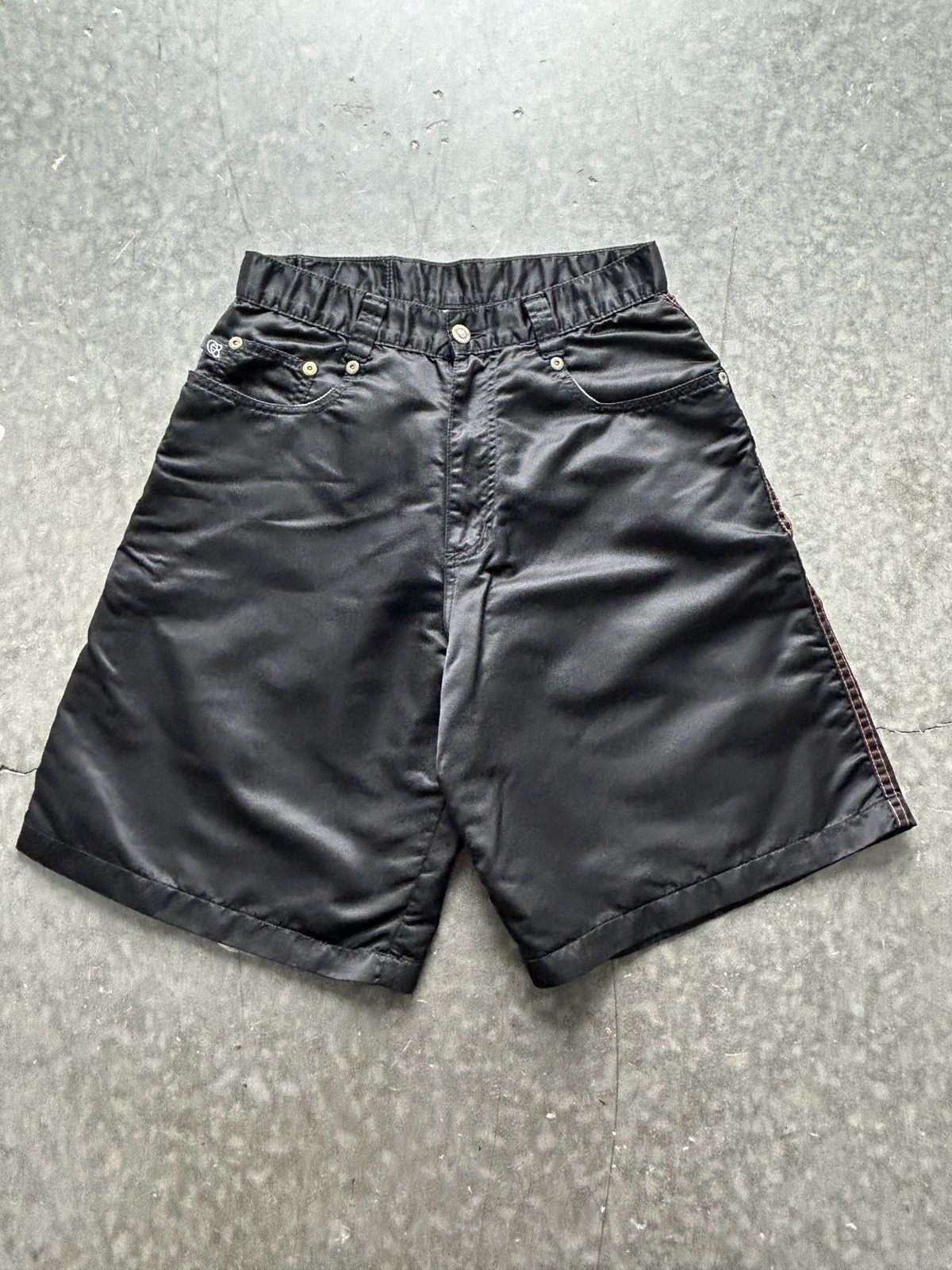 JNCO Crazy Vintage Y2K Kikwear Baggy Nylon Shorts Size US 29 - 6 Thumbnail