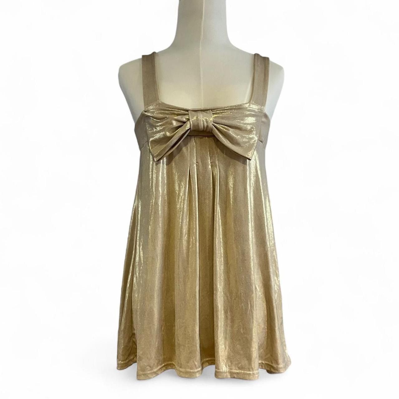 Other Y2K Metallic Gold Babydoll gyaru Top/dress✨ Size S / US 4 / IT 40 - 4 Thumbnail