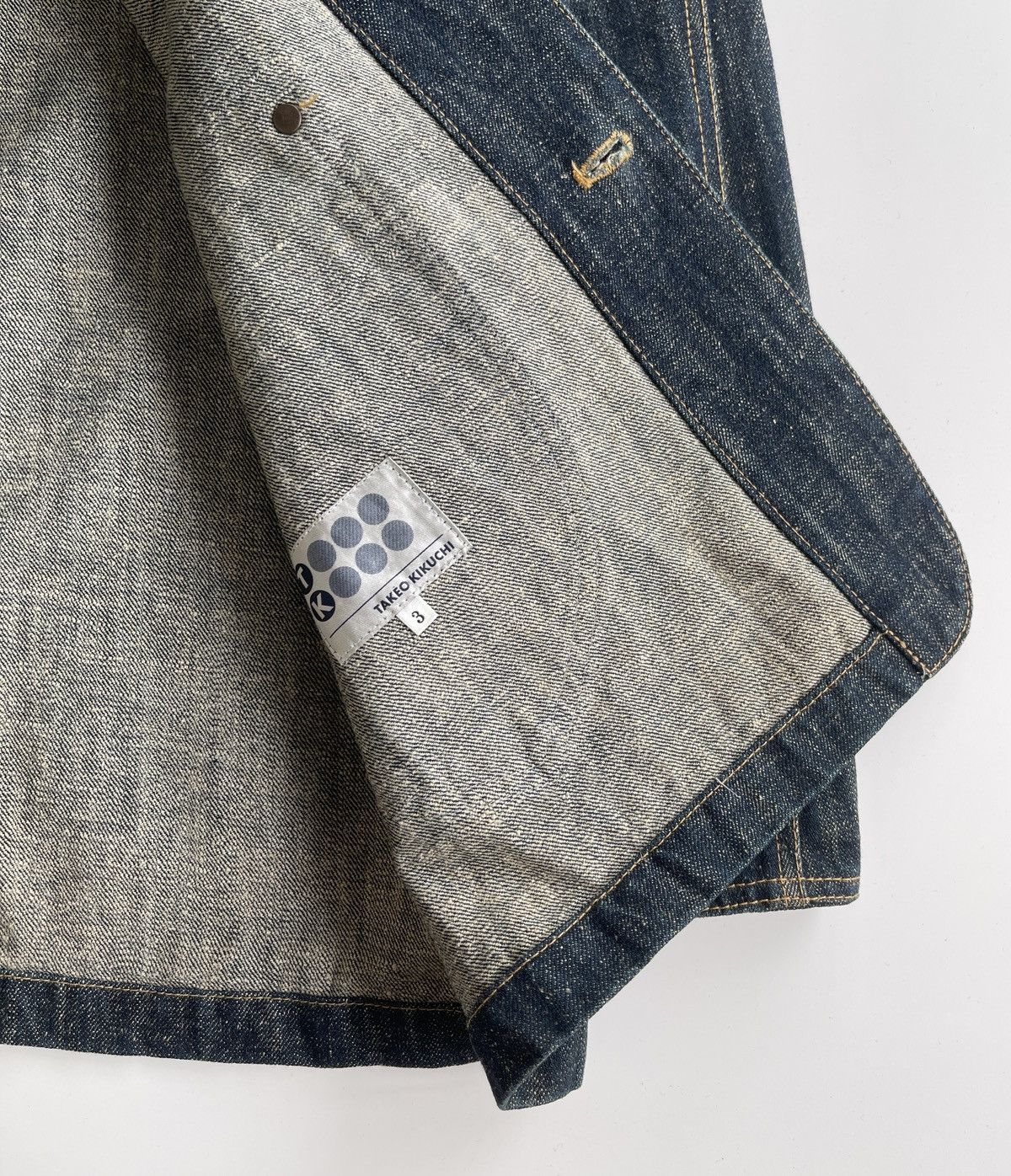 Japanese Brand Vintage Takeo Kikuchi Blue Indigo Denim Jacket Size US M / EU 48-50 / 2 - 7 Thumbnail