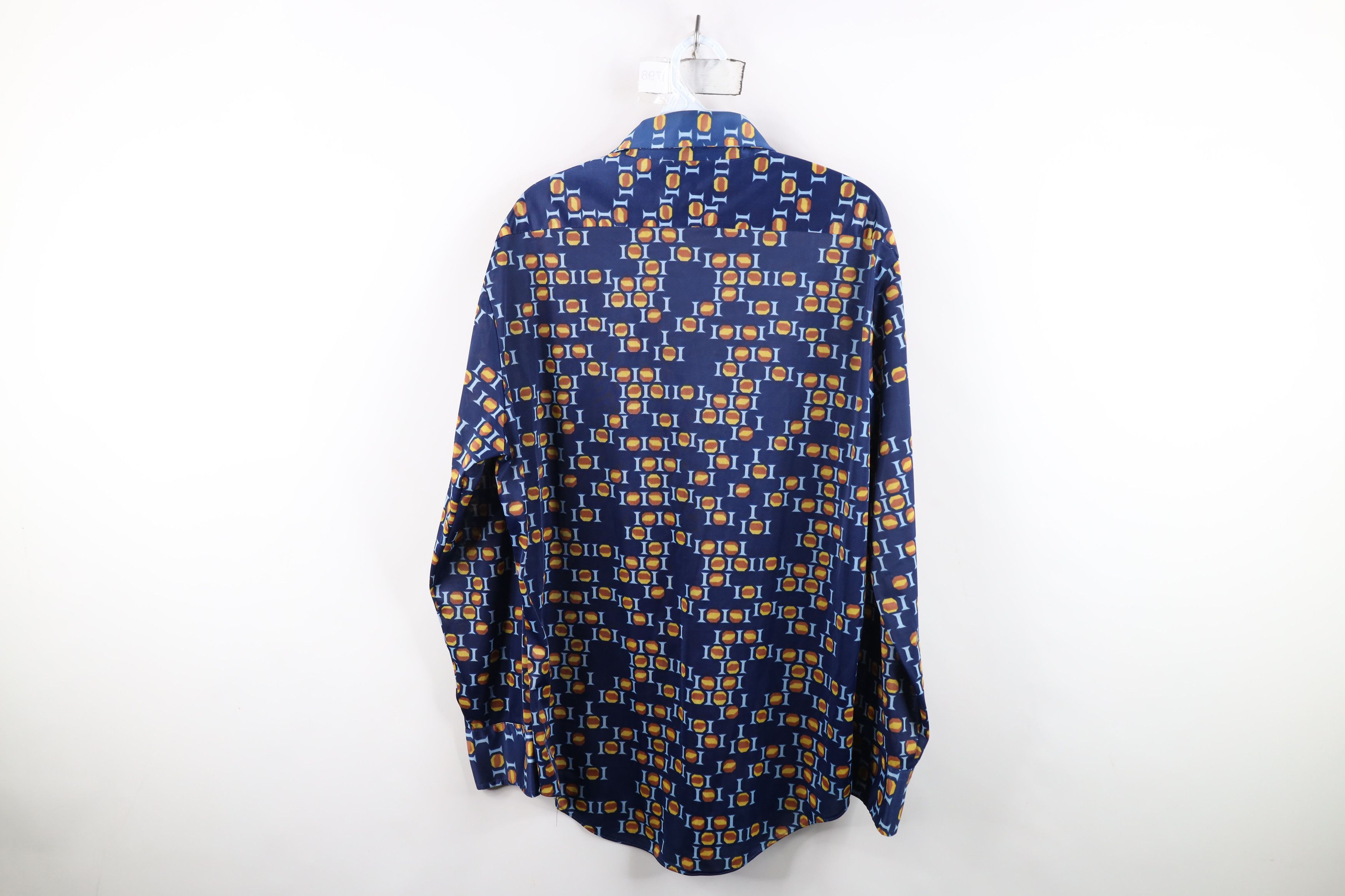 Vintage Vintage 70s Streetwear Knit Disco Collared Button Shirt Size US L / EU 52-54 / 3 - 9 Thumbnail