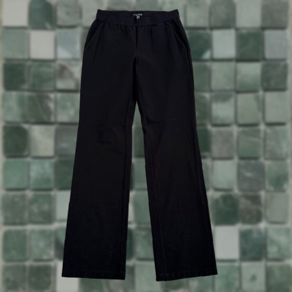 Eileen Fisher EILEEN FISHER Pants Women XS Black Viscose Blend Stretch Straight Leg Pull-On Size 26" / US 2 / IT 38 - 1 Thumbnail