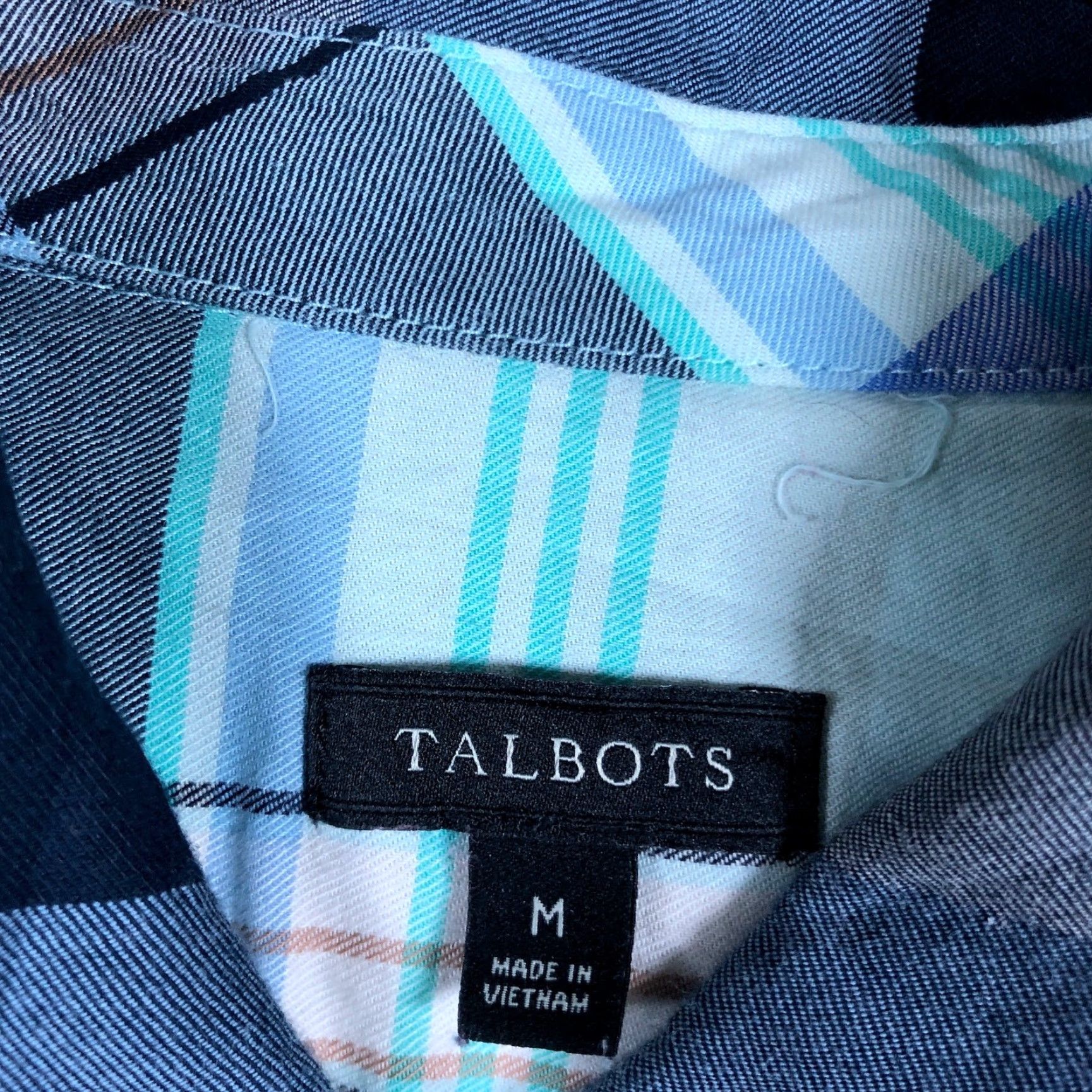 Talbots Talbots Womens Shirt Blue Multi Plaid Collared Button-Down 100% Cotton M Size M / US 6-8 / IT 42-44 - 6 Thumbnail