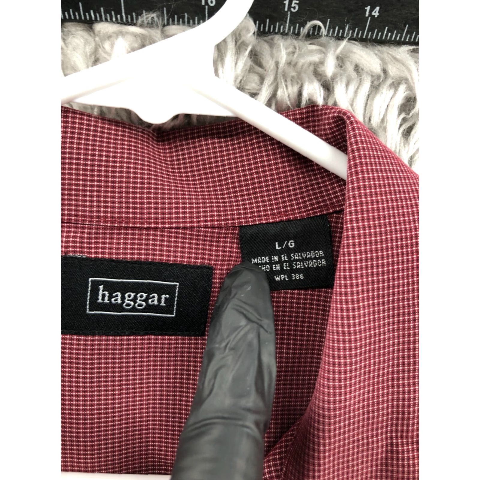 Haggar Haggar Shirt Size L Mens Short Sleeve Spread Collar Red Plaid Size US L / EU 52-54 / 3 - 4 Thumbnail