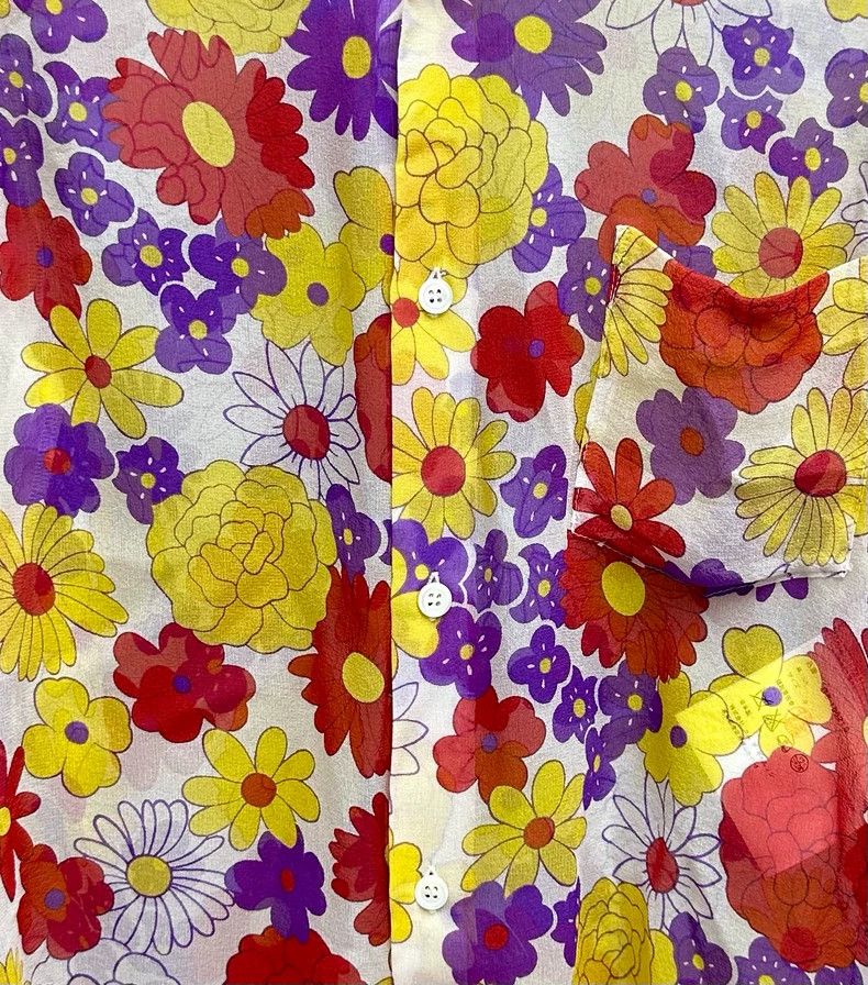 Comme des Garcons Comme Des Garcons Colored Floral Thin Shirt Size S / US 4 / IT 40 - 2 Thumbnail
