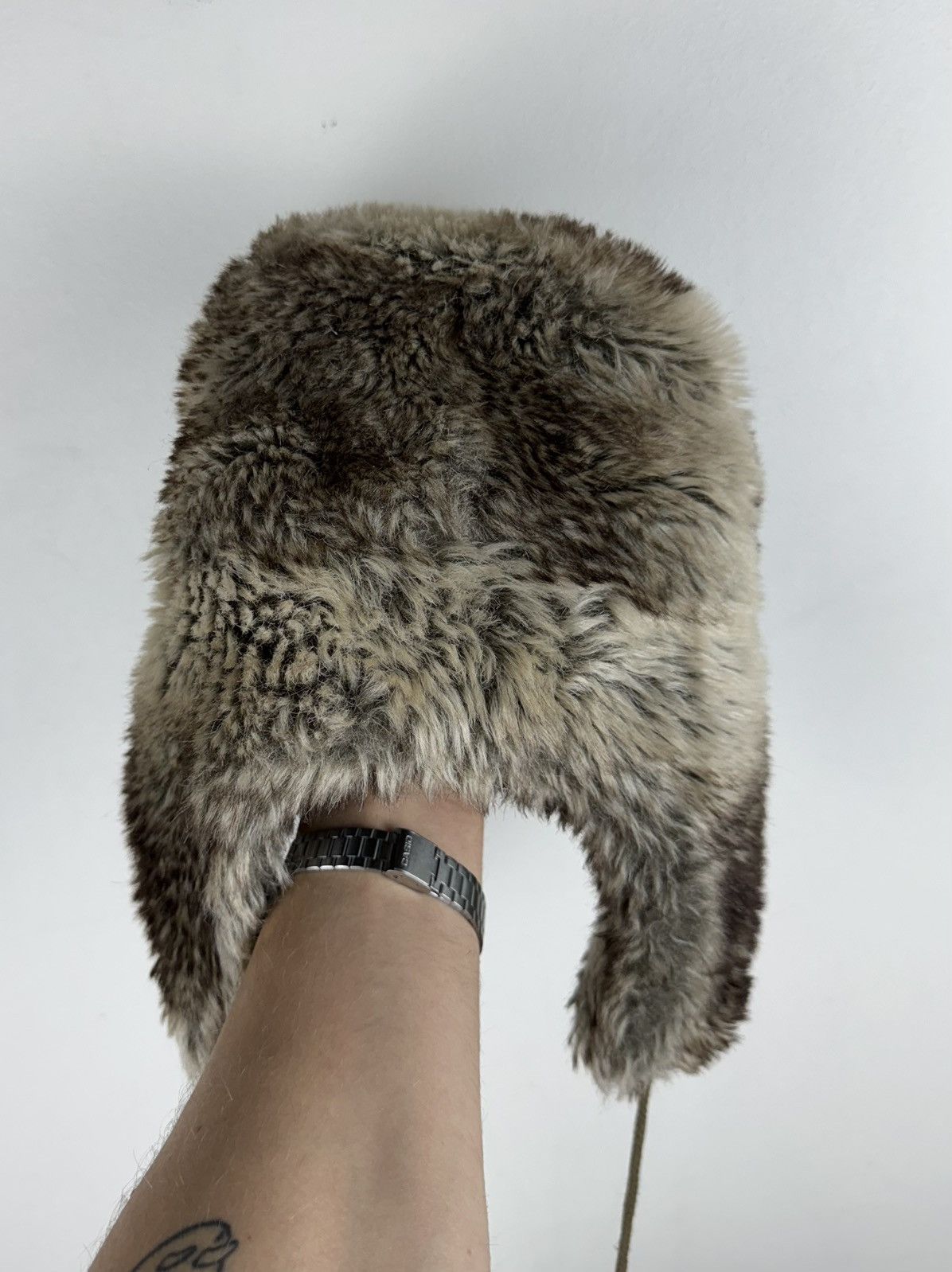 Japanese Brand Faux fur hat swag y2k Pinterest style original casual item Size ONE SIZE - 4 Thumbnail