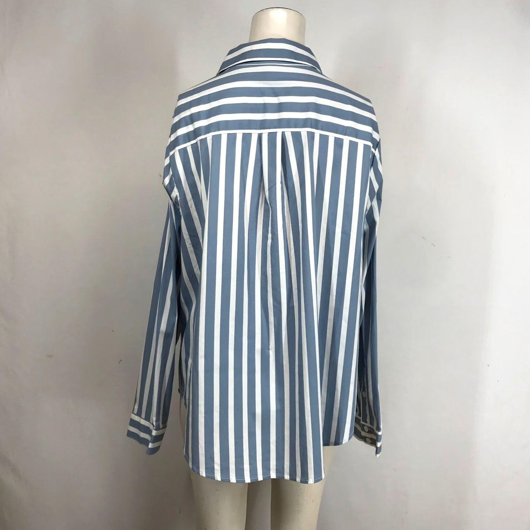Torrid Torrid Blouse Shirt Striped Button Down Long Sleeve Collared 1X Plus Size Women Pockets Casual Workwear Size XL / US 12-14 / IT 48-50 - 5 Thumbnail