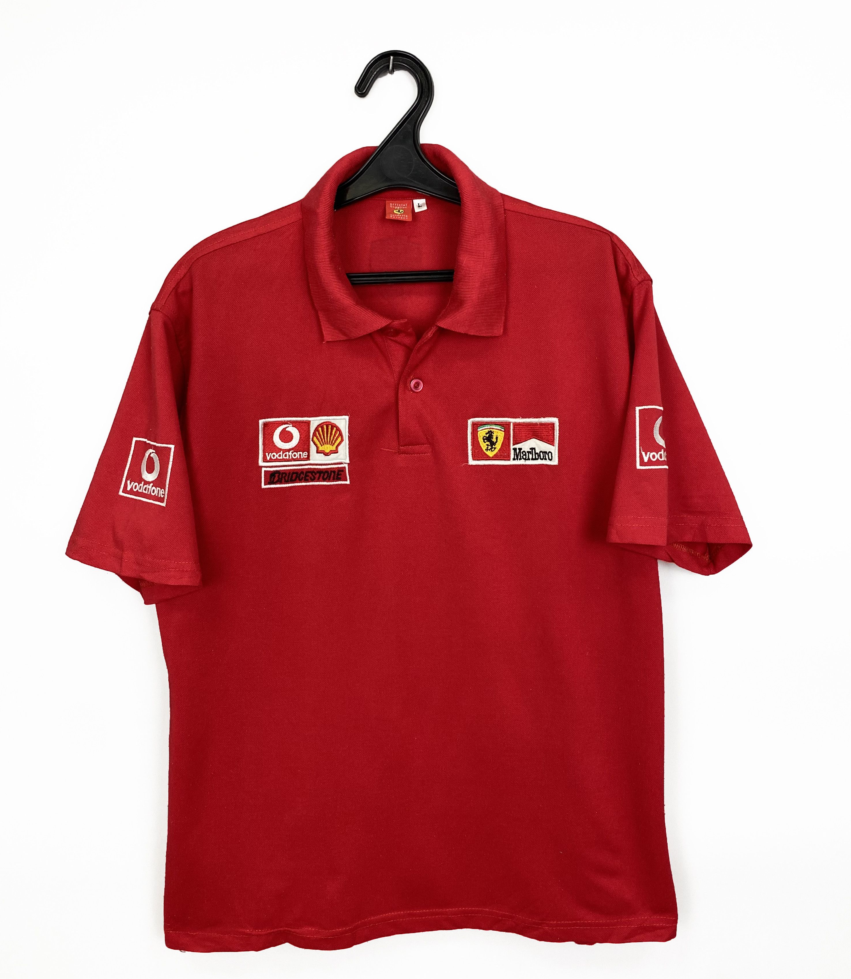 Ferrari × Formula 1 Vintage FERRARI Marlboro F1 Formula 1 Racing Team Red Polo Size US L / EU 52-54 / 3 - 1 Thumbnail