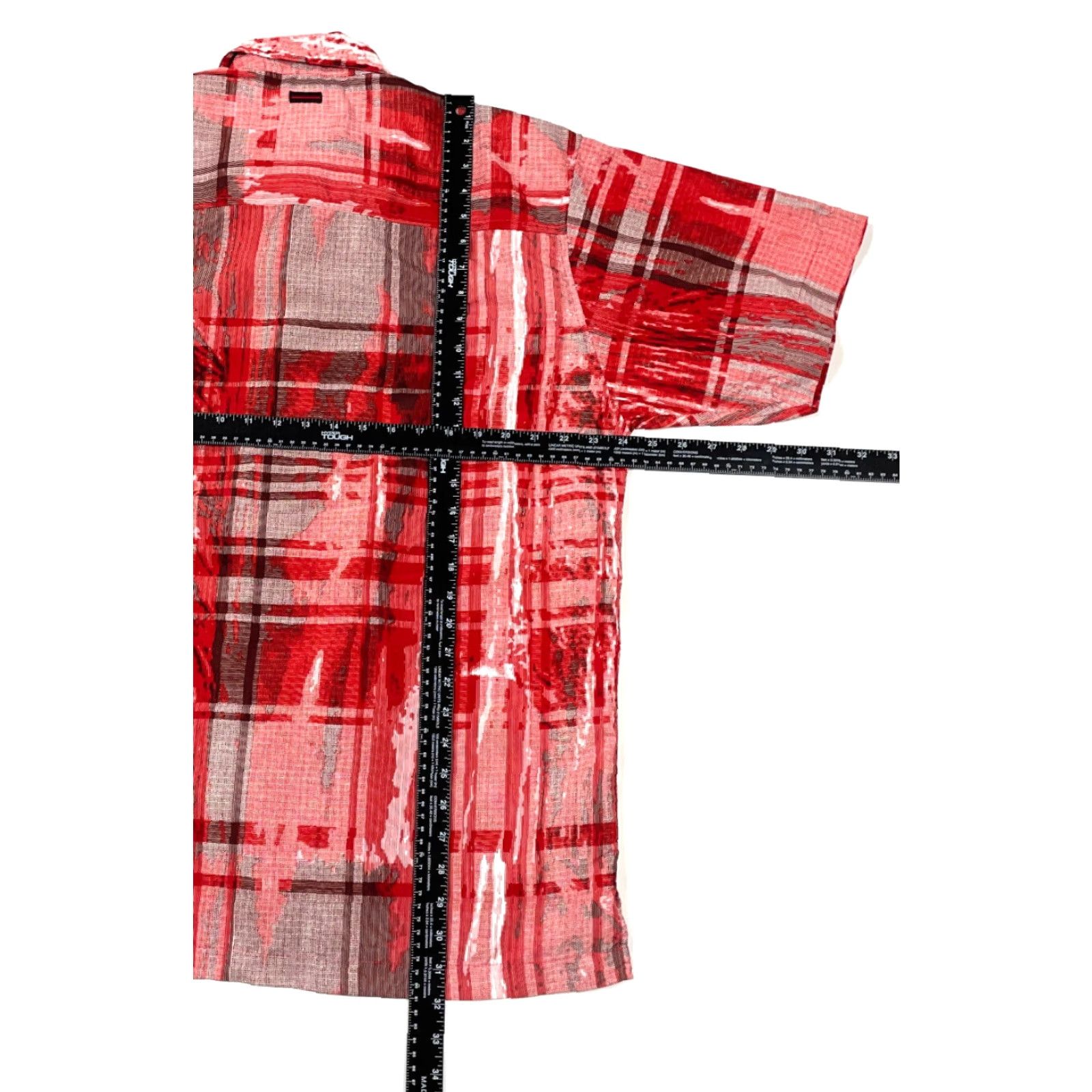 Fubu VINTAGE FUBU Shirt Men Large Red Abstract Loop Collar Button-Up Short Sleeve 90s Hip Hop Geometric Pattern casual Size US L / EU 52-54 / 3 - 6 Thumbnail