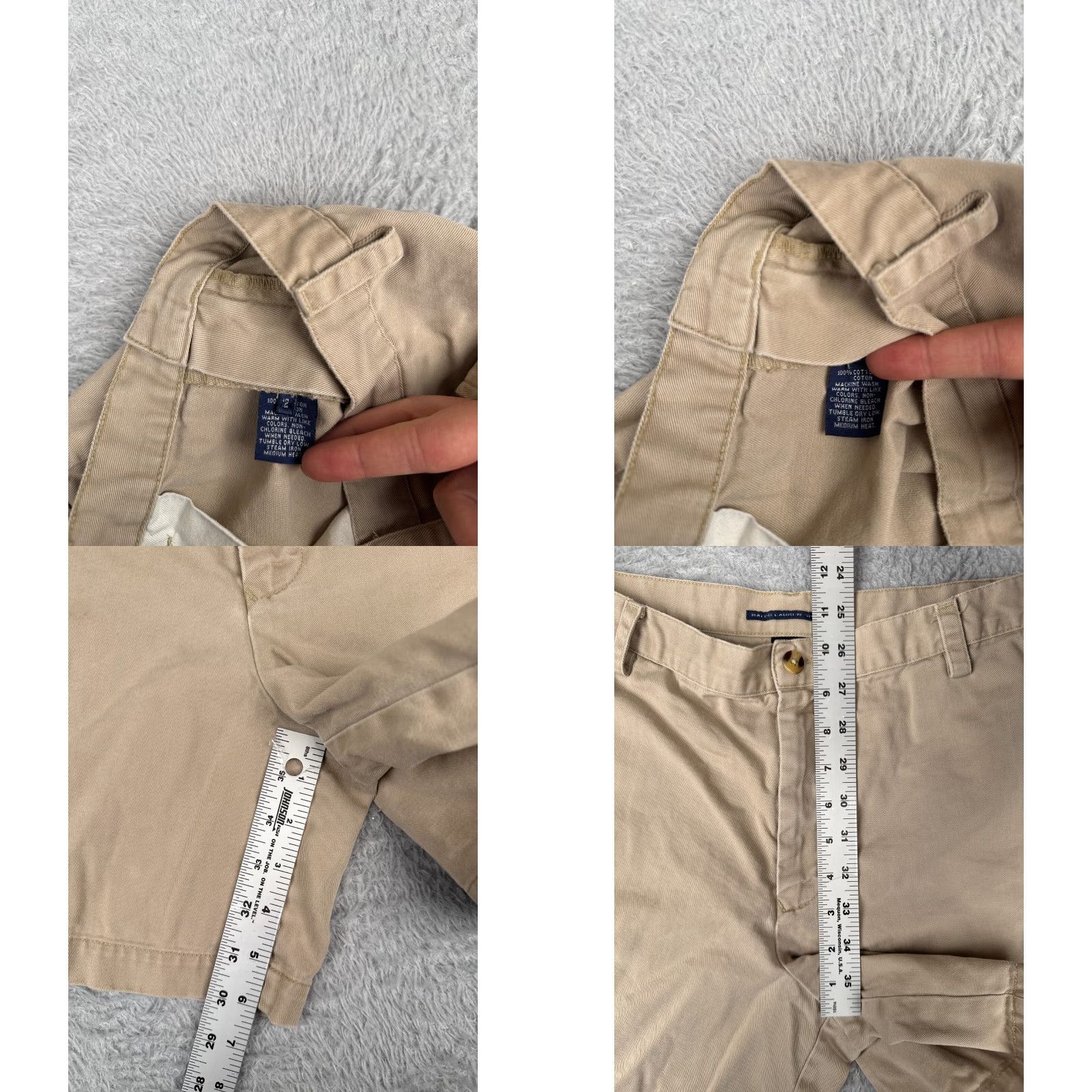 Polo Ralph Lauren Ralph Lauren Sport Shorts Women 12 Beige Chino Cotton Twill Knit Hike Camp 30x6 Size 34" / US 12 / IT 48 - 8 Thumbnail