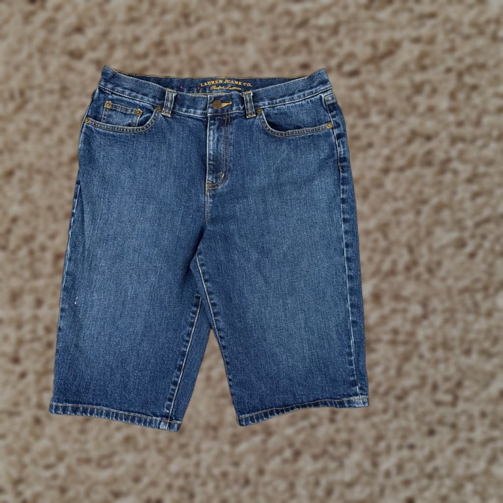 Ralph Lauren Lauren Ralph Lauren Shorts Women 6 Blue Denim Cotton Blend Mid Rise Casual 30x12 Shirt Womens 30 Blue 90s? Size 28" / US 6 / IT 42 - 1 Thumbnail