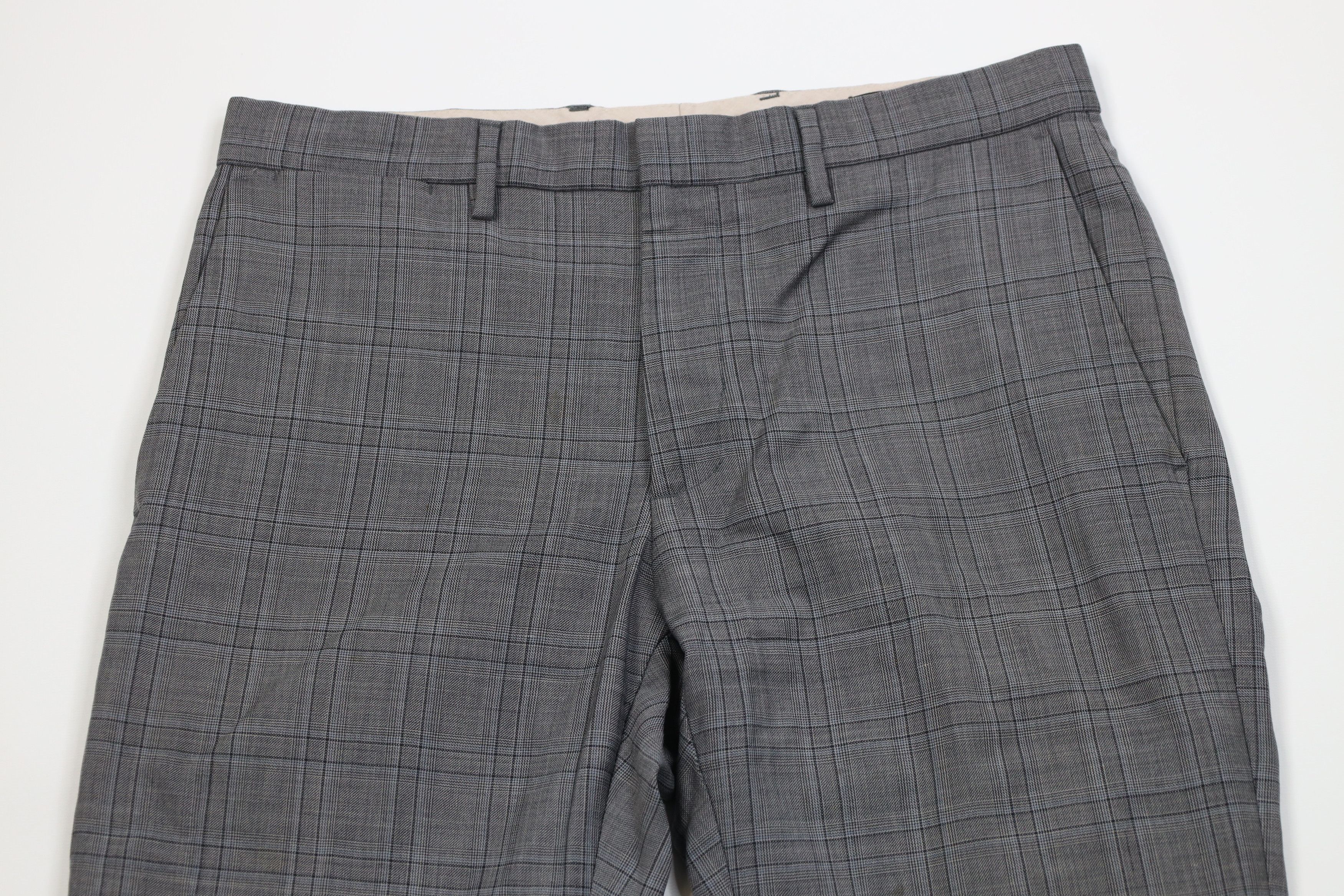 Banana Republic Banana Republic Slim Fit Wool Knit Chino Pants Gray Plaid Size US 31 - 2 Thumbnail