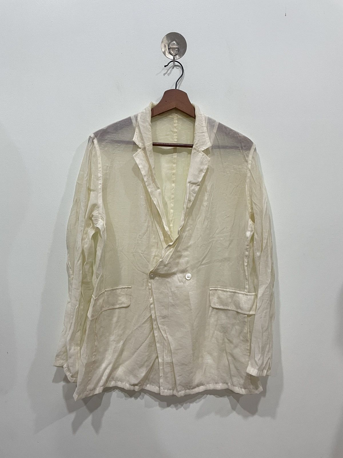 image of Steven Alan Net Stand Collar Shirt in Cream, Women's (Size Medium)