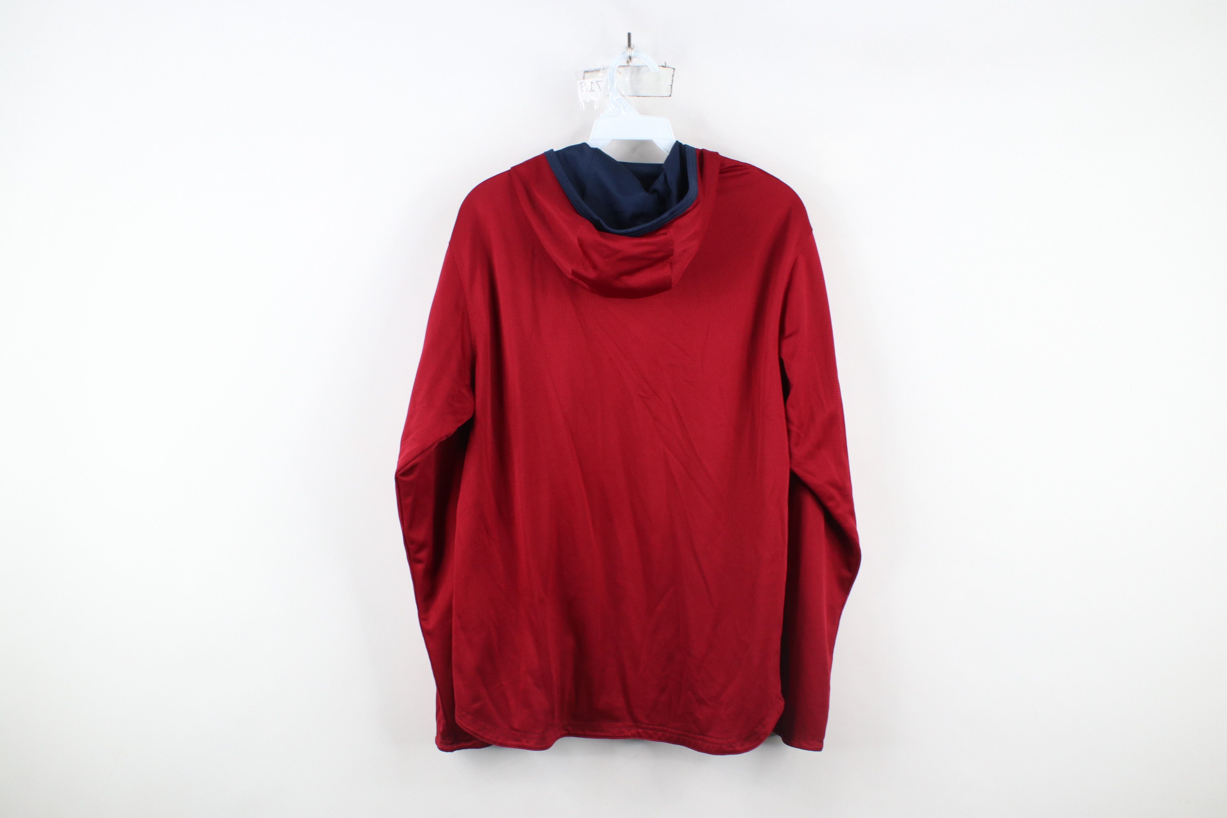 Nike × Vintage Vintage Nike Mini Swoosh Reversible Knit Hoodie Red Blue Size US S / EU 44-46 / 1 - 7 Thumbnail