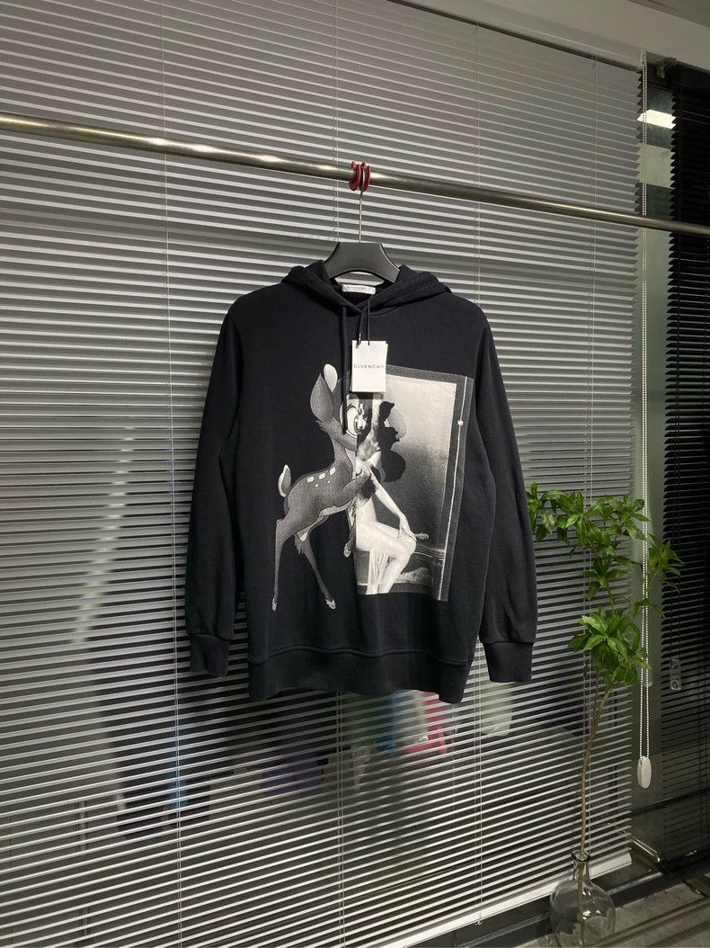 Givenchy Givenchy Hooded Sweatshirt with Cap Black and White Deer Pr Size US S / EU 44-46 / 1 - 1 Thumbnail