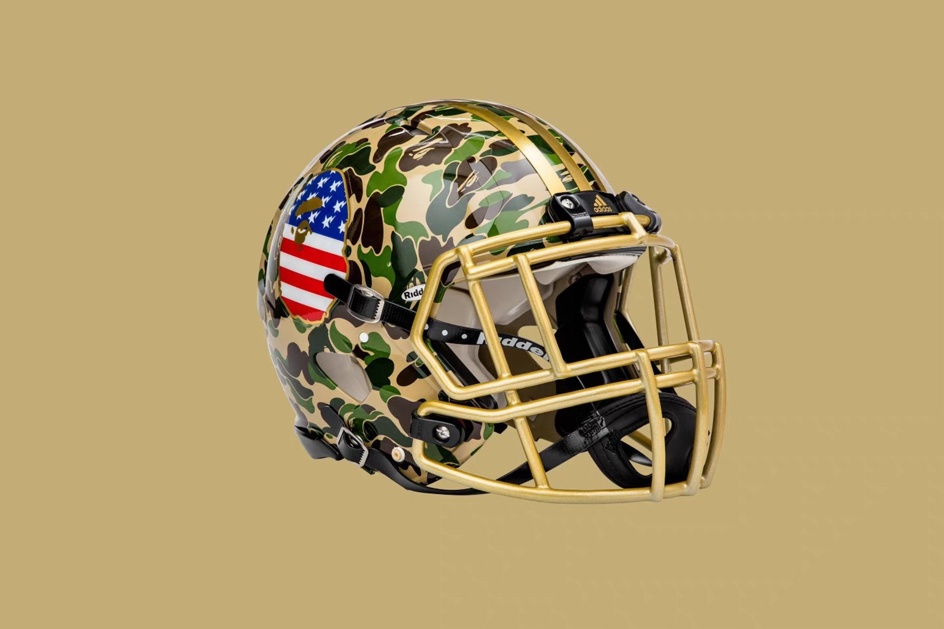 Riddell Bape x Adidas Collaboration Football Helmet Q5 Size ONE SIZE - 6 Thumbnail