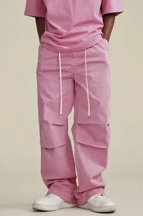 Jean Pink Stacked Sweatpants y2k streetwear retro style Size US 32 / EU 48 - 4 Thumbnail