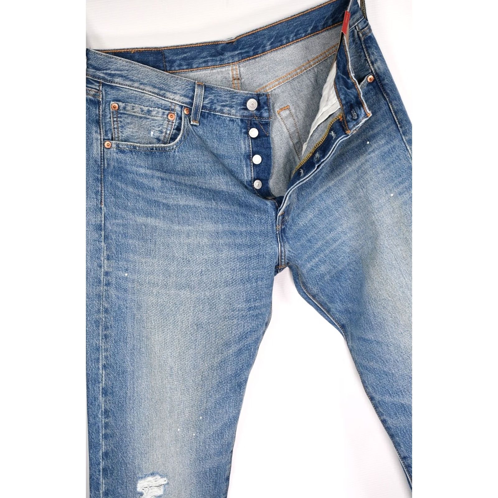 Levi's Levi's 501 Jeans Straight Mens W33 L32 Blue 100% Cotton 5-Pocket Denim Vintage No N/A Size US 33 - 2 Thumbnail