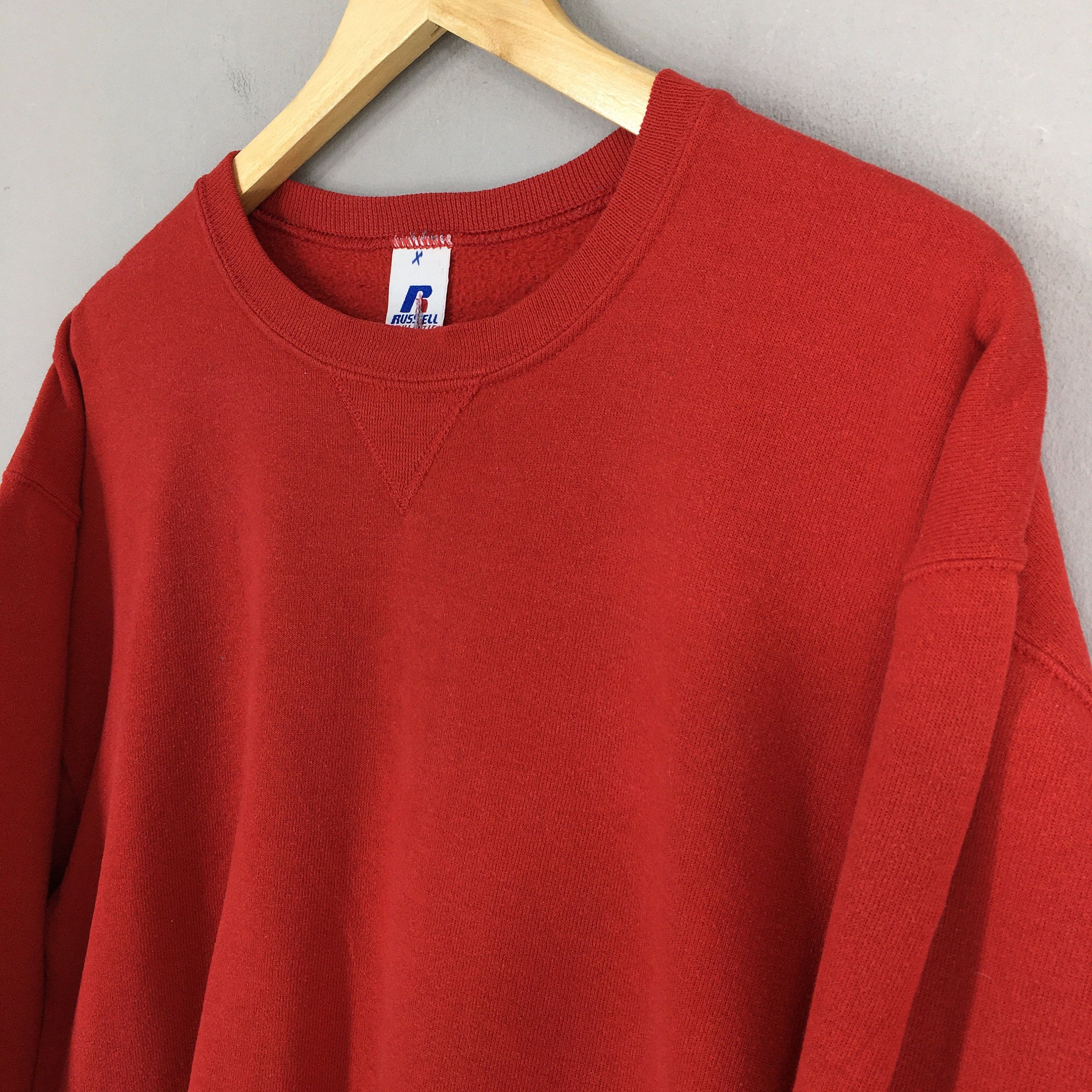 Russell Athletic Vintage 90s Russell Athletic Red Plain Sweatshirt Medium Size US M / EU 48-50 / 2 - 3 Thumbnail