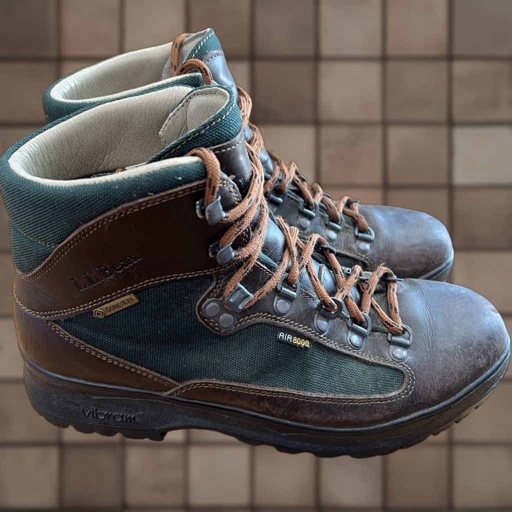 Vintage L.L. Bean Cresta Air 8000 Goretex Hiking Boots Leather Brown Mens 7 M, Womens 8.5 M Waterproof Outdoor Size US 9 / IT 39 - 1 Thumbnail