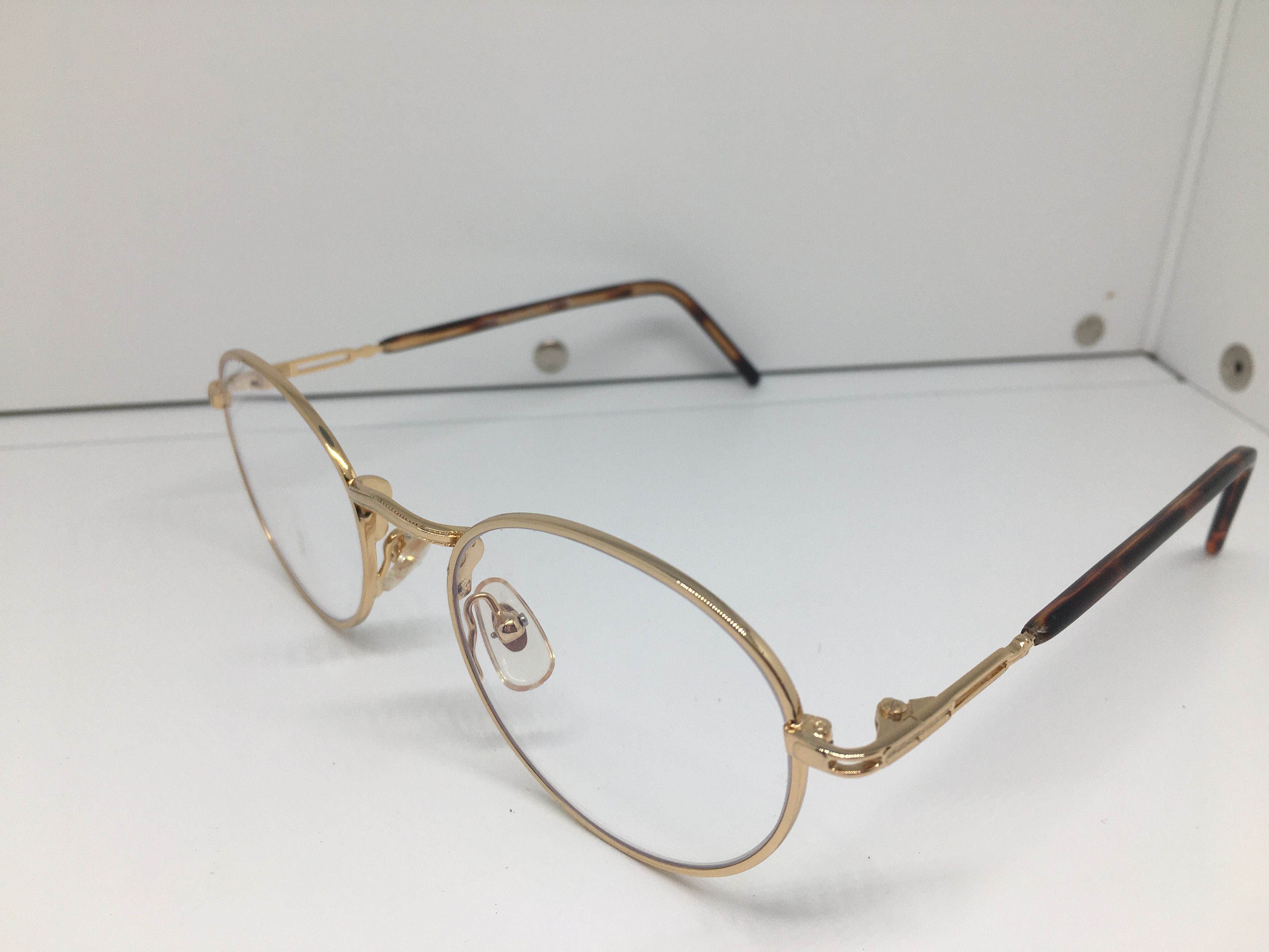 Vintage Vintage CARVO Gold Metal Eyeglasses Frame Size ONE SIZE - 3 Thumbnail