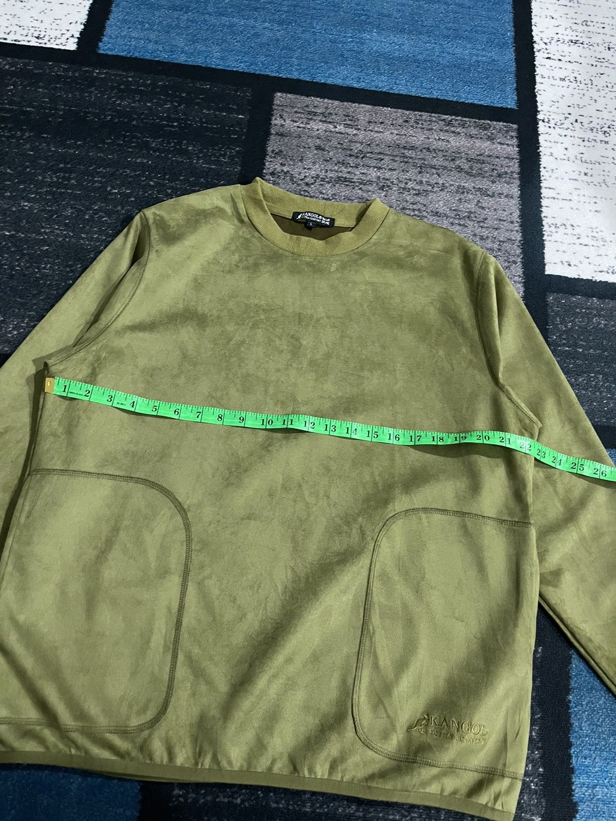 Kangol Vintage Kangol Velvet Green Sweatshirt Size US L / EU 52-54 / 3 - 11 Thumbnail